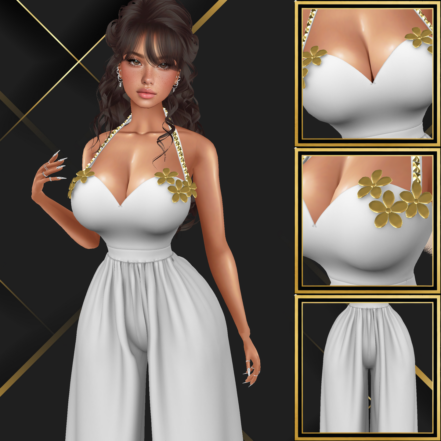 IMVU Aurelia Jumpsuit Mesh