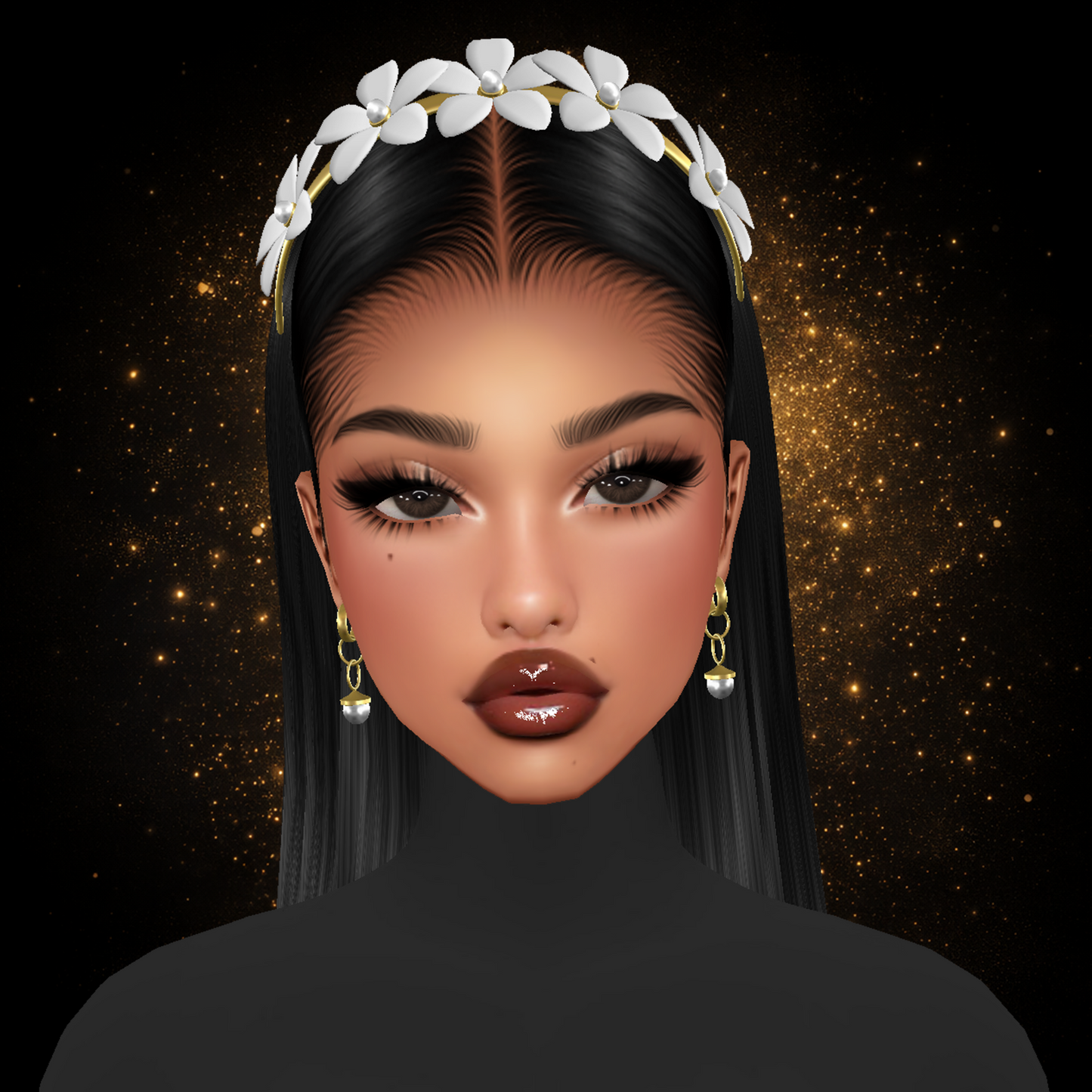 IMVU Flower Headband V3 Mesh