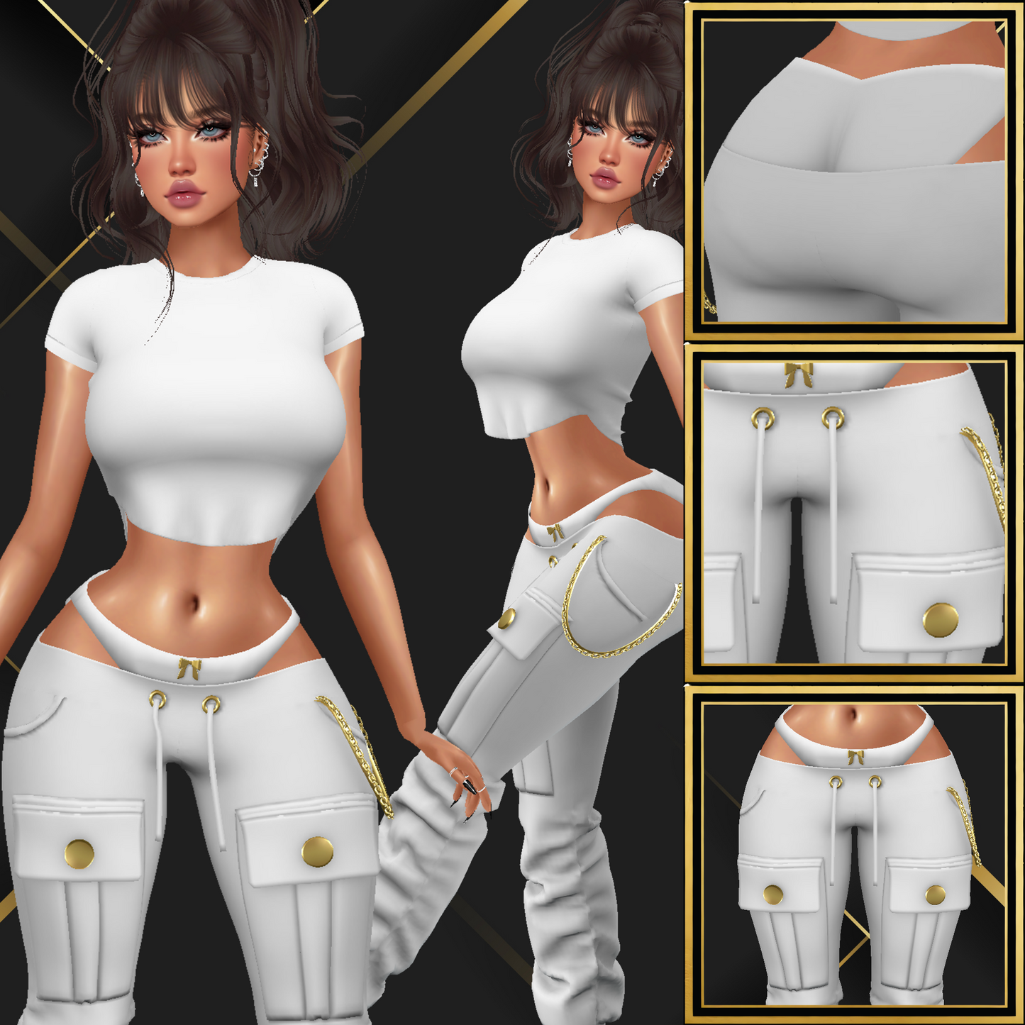IMVU Drop Down Pants Mesh