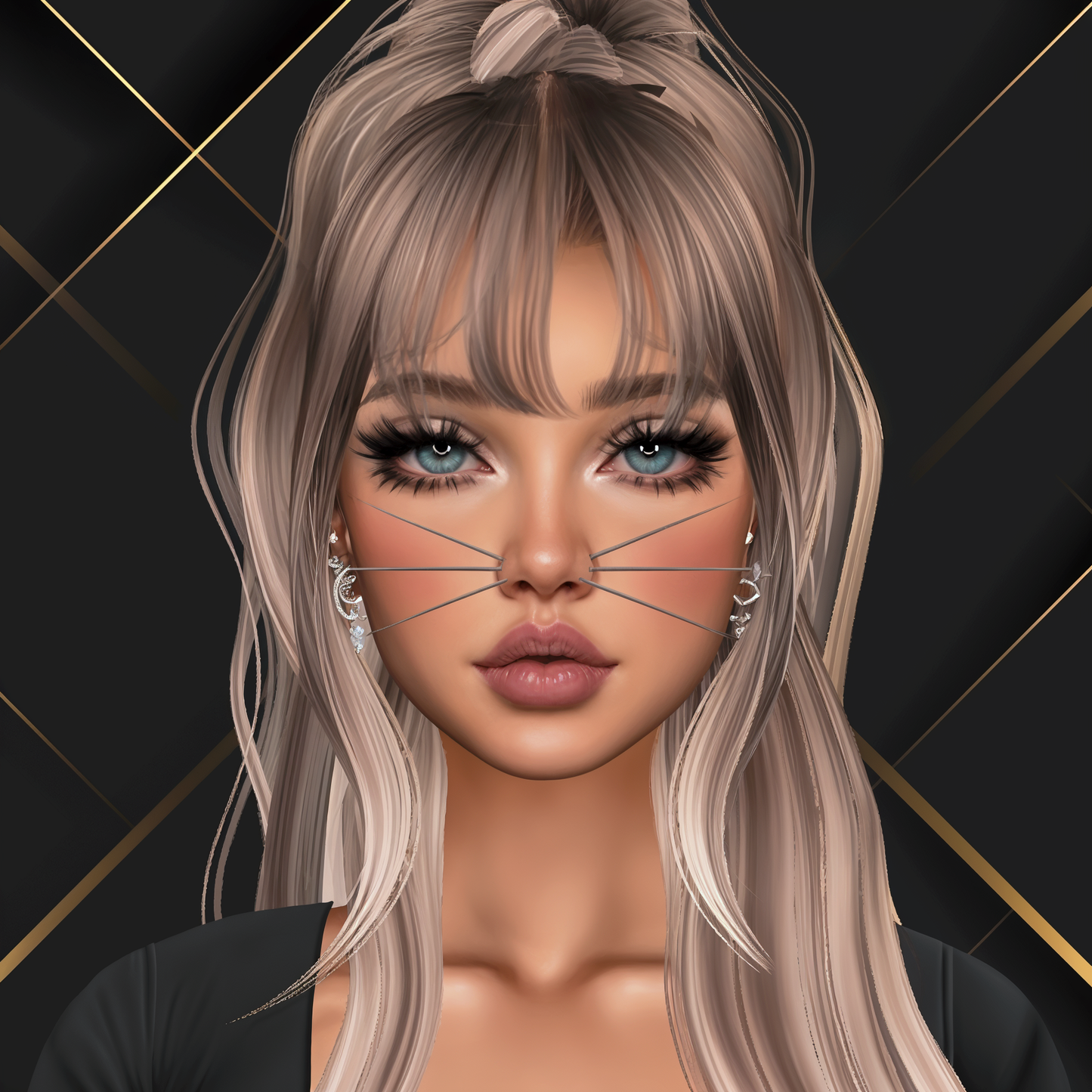 IMVU Whiskers Mesh