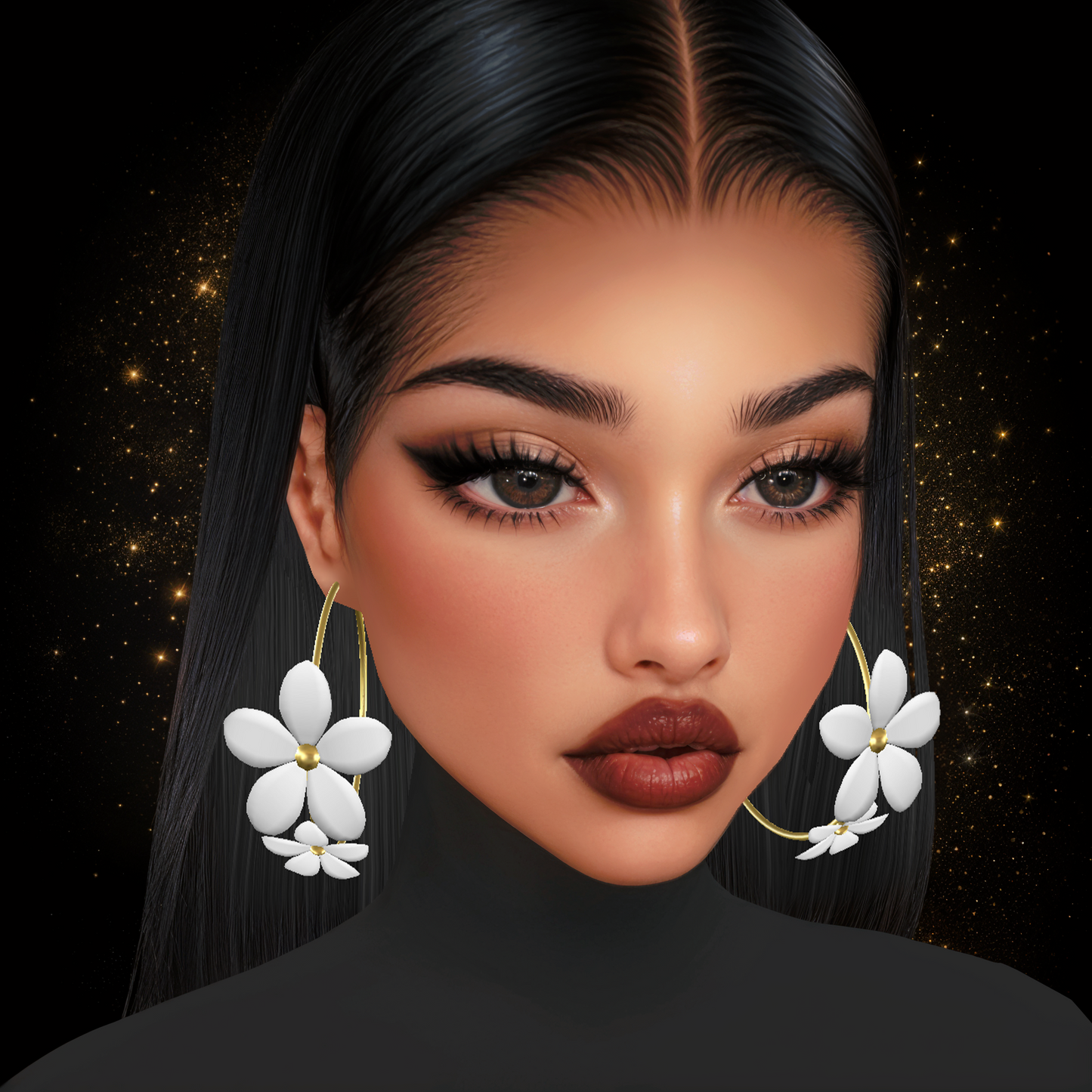 IMVU Flower Earrings V1 Mesh