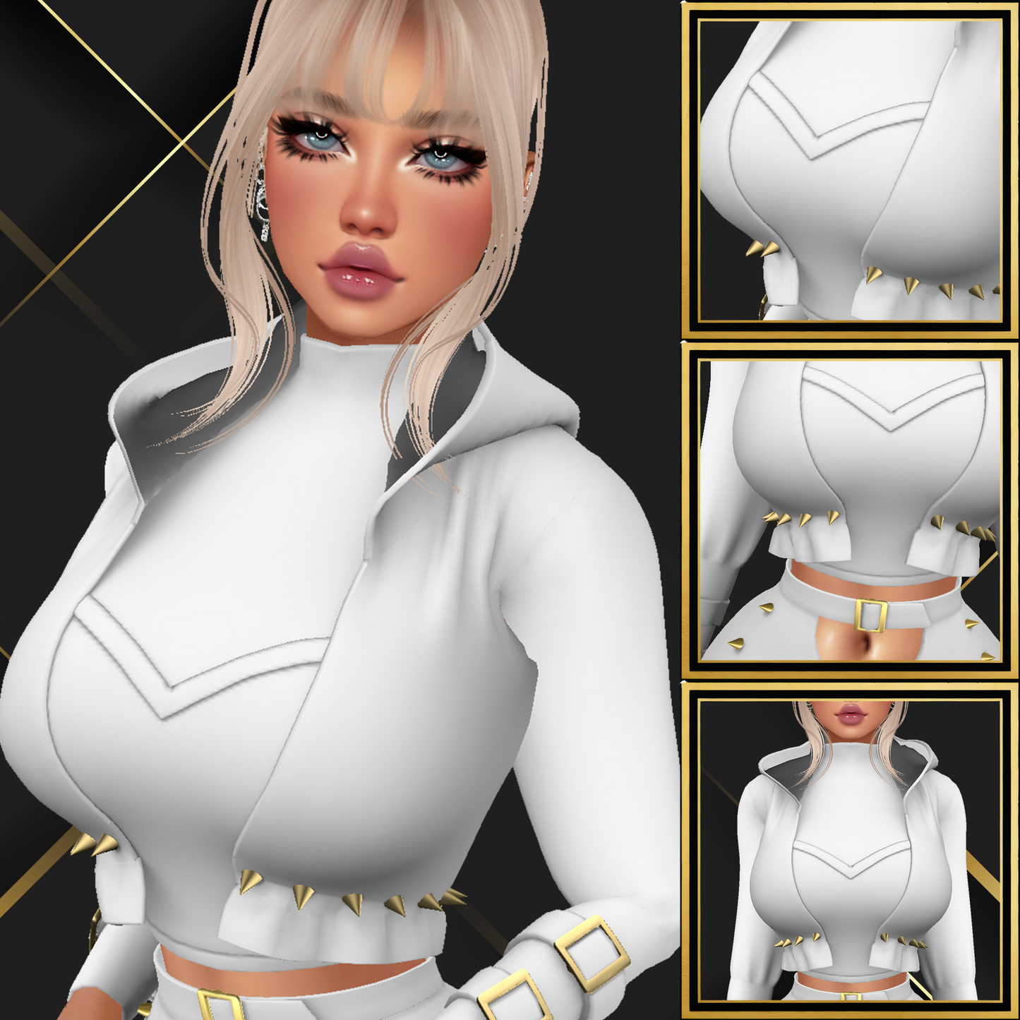 IMVU B. Jacket Top Mesh