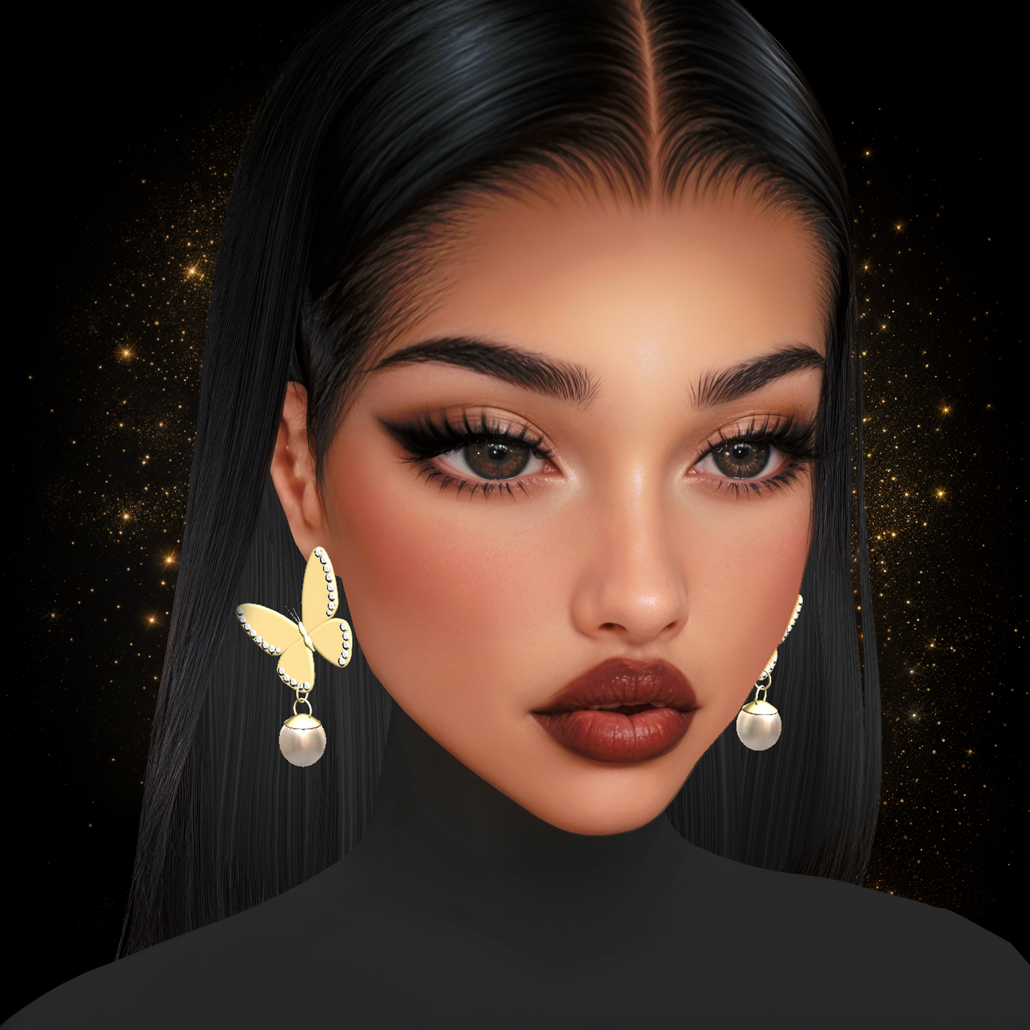IMVU Butterfly Earrings V7 Mesh