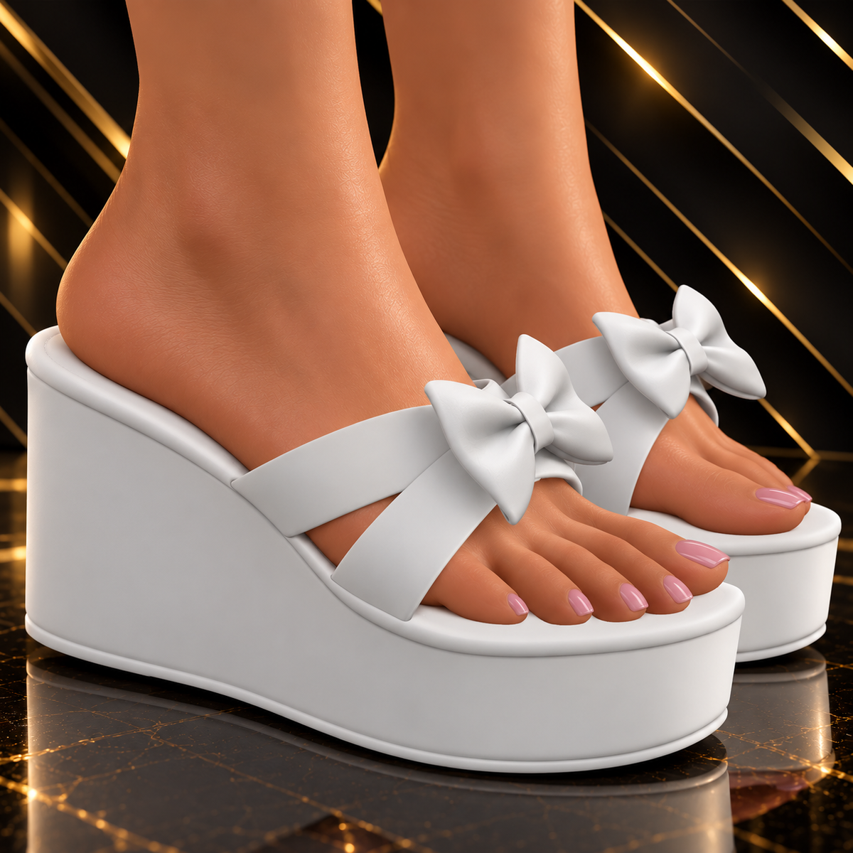 IMVU Bow Bliss Shoes Mesh