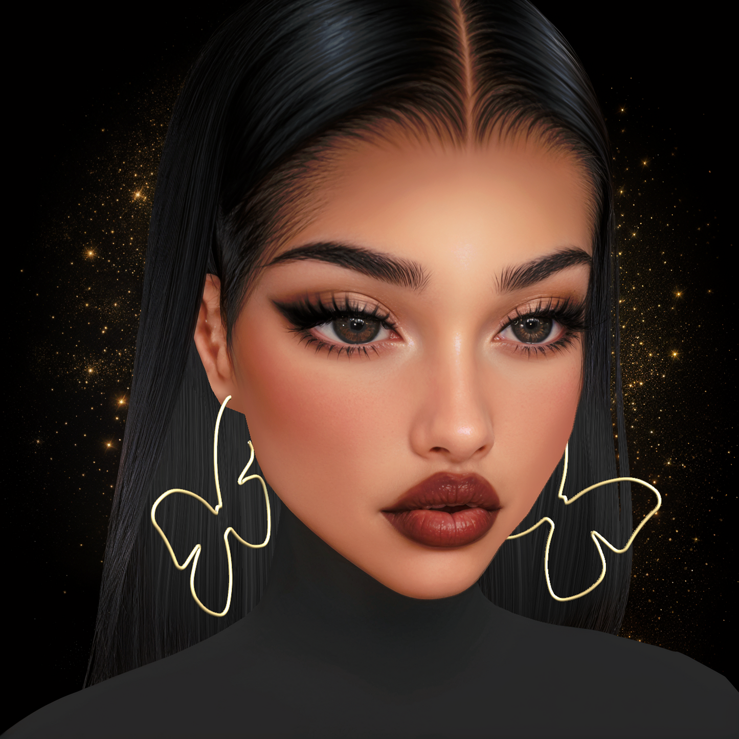 IMVU Butterfly Earrings V5 Mesh