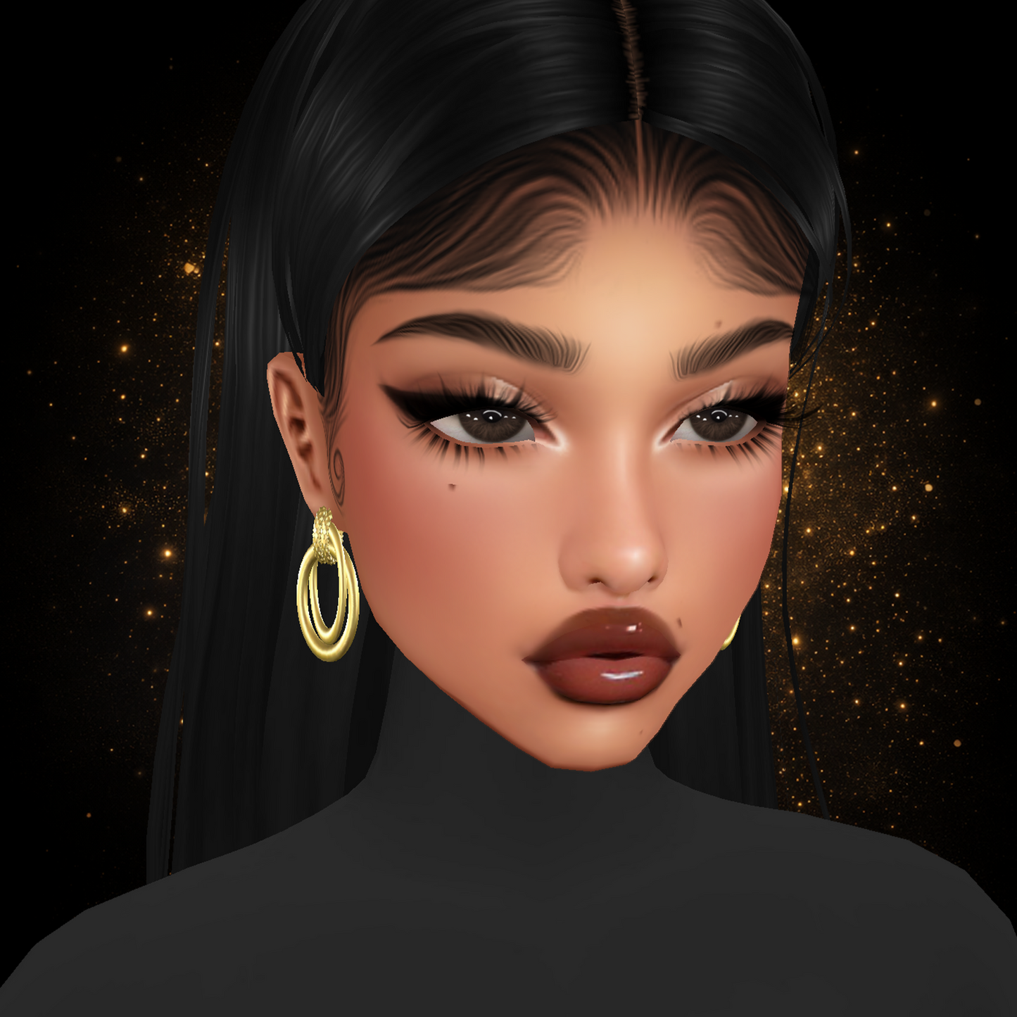 IMVU Snatched Gold Ear. Mesh