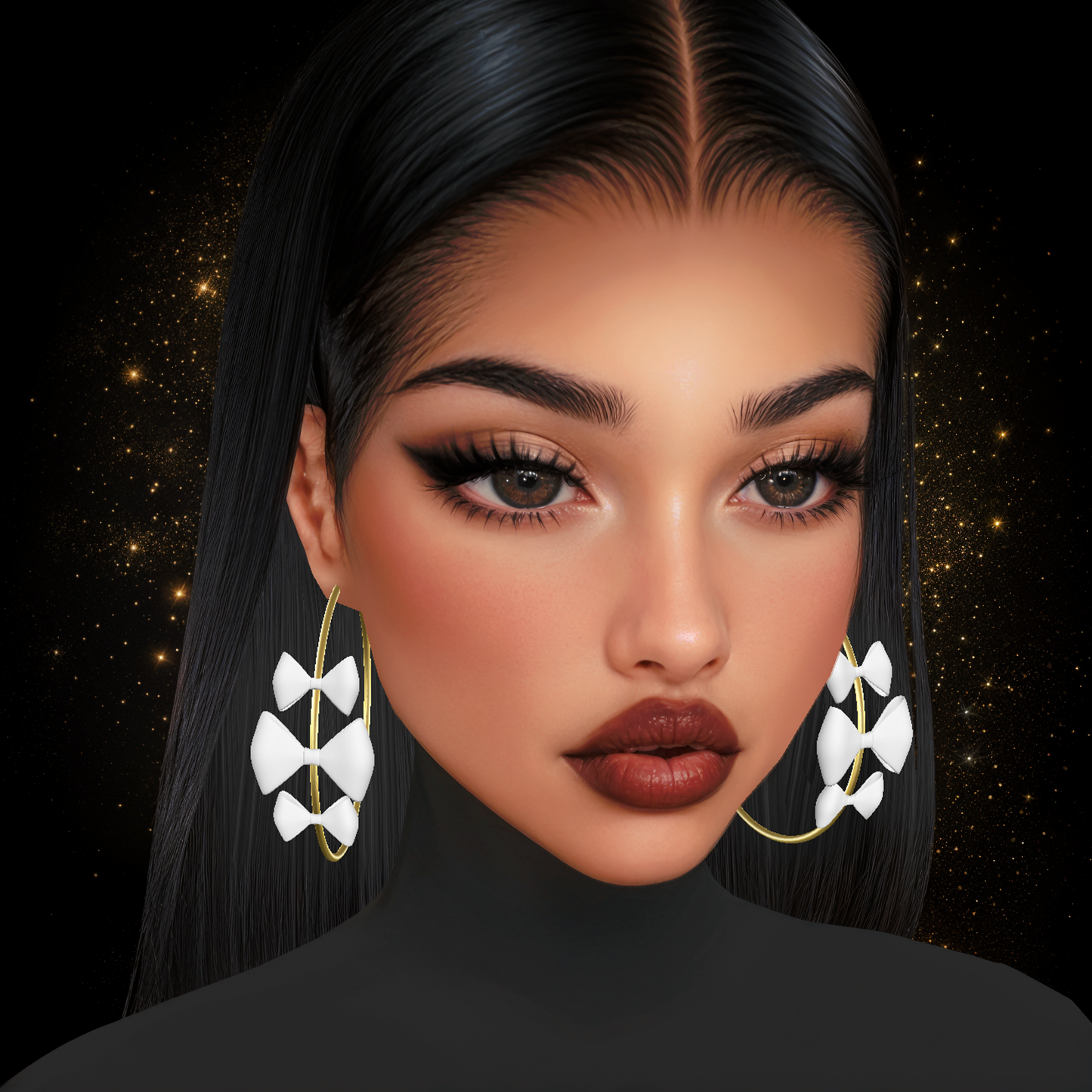 IMVU Bow Earrings V1 Mesh