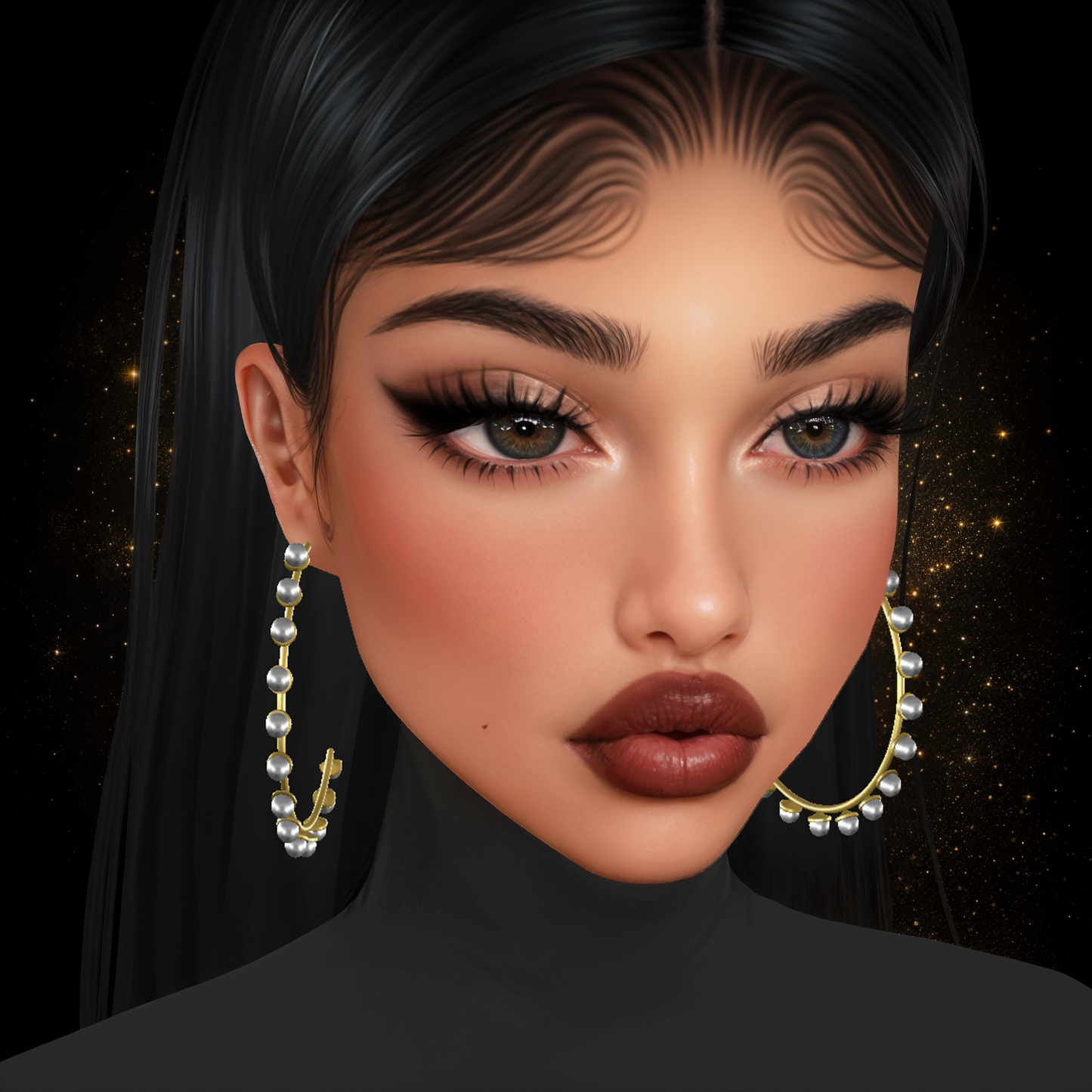IMVU Pearl Hoops V1 Mesh