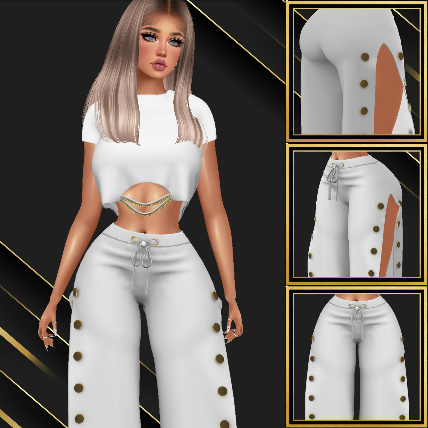 IMVU Baggy Open Pants Mesh