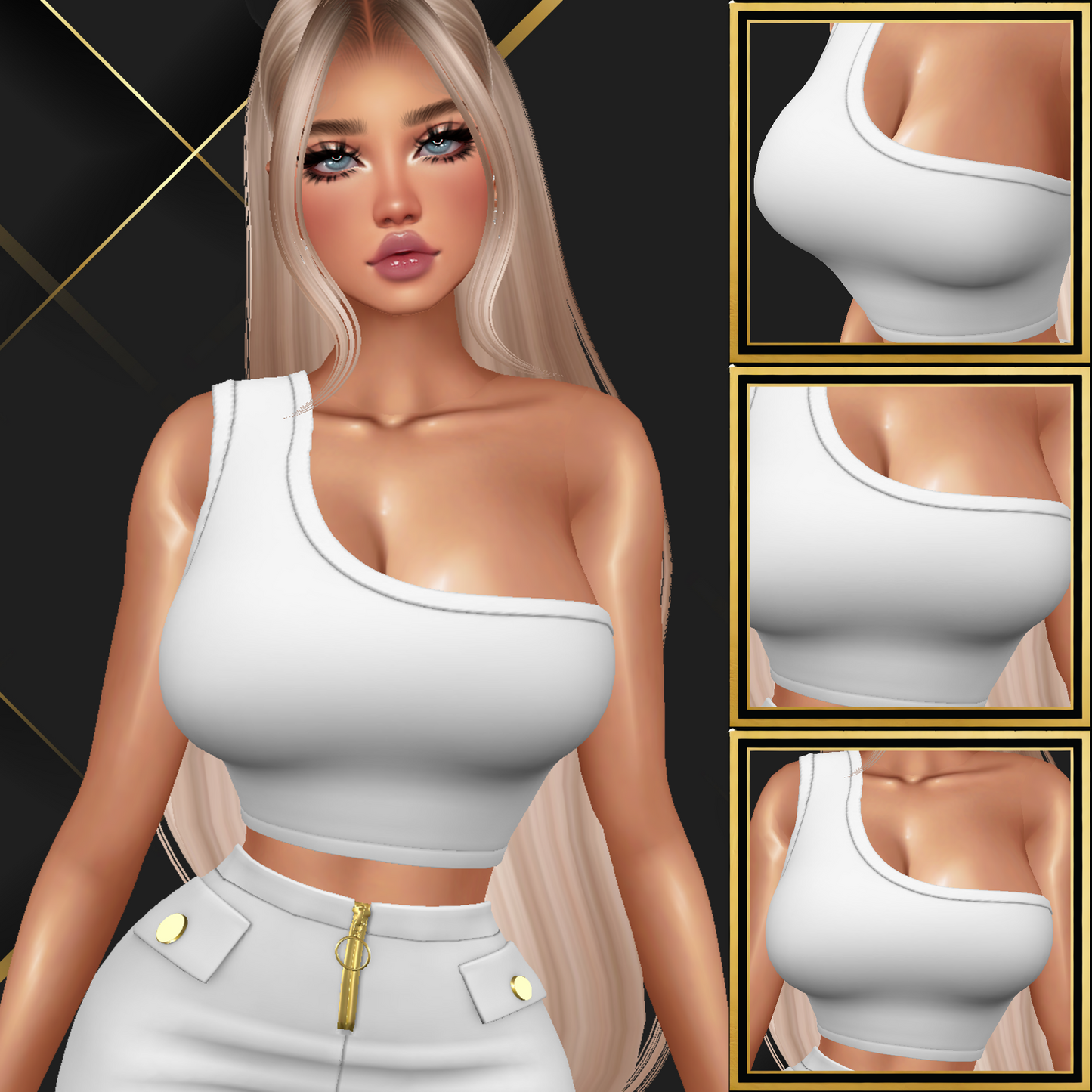 IMVU Kira Top Mesh