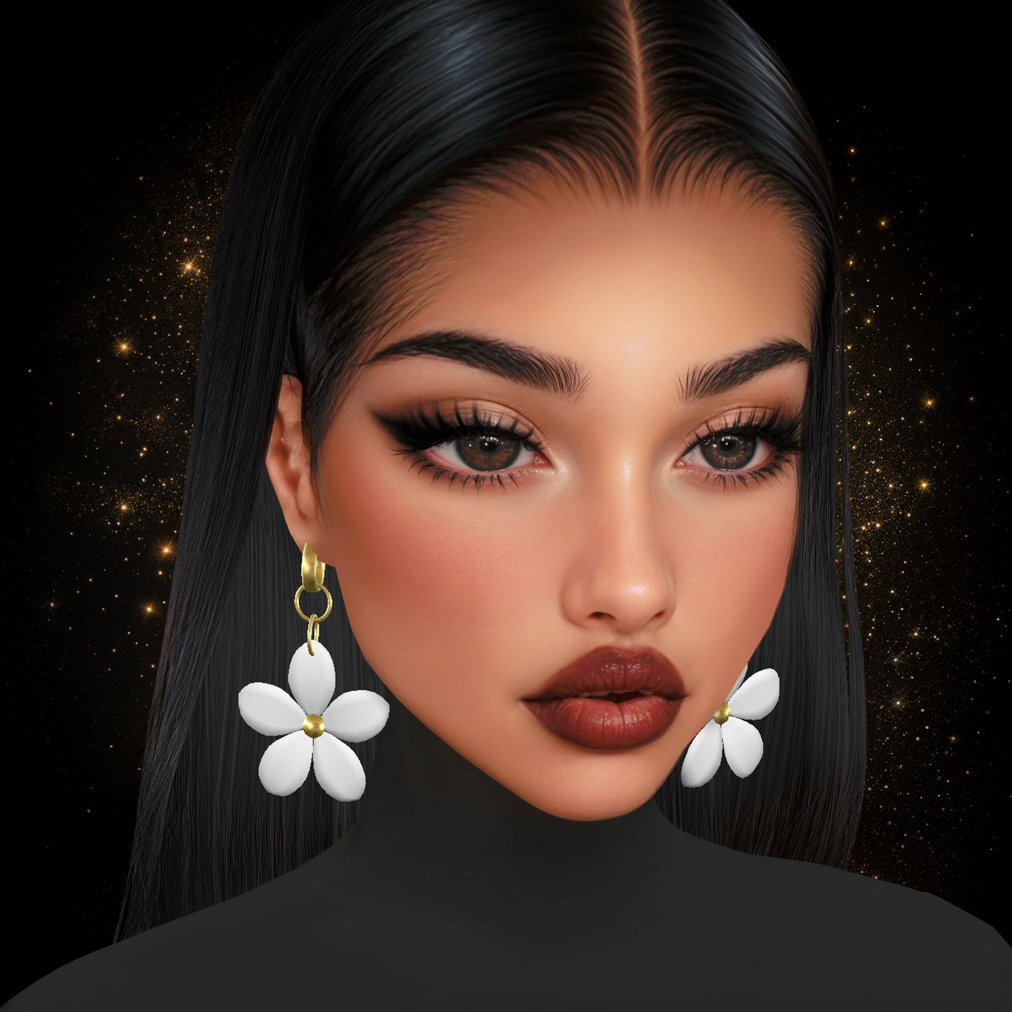 IMVU Flower Earrings V5 Mesh