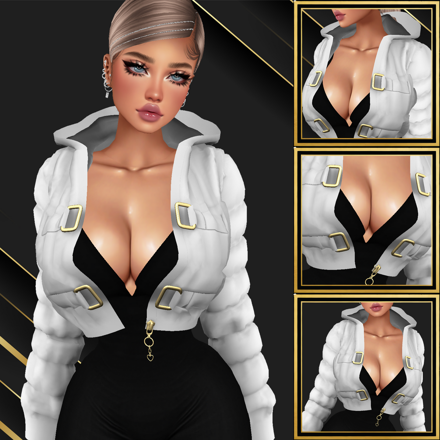 IMVU Layered Jacket Mesh
