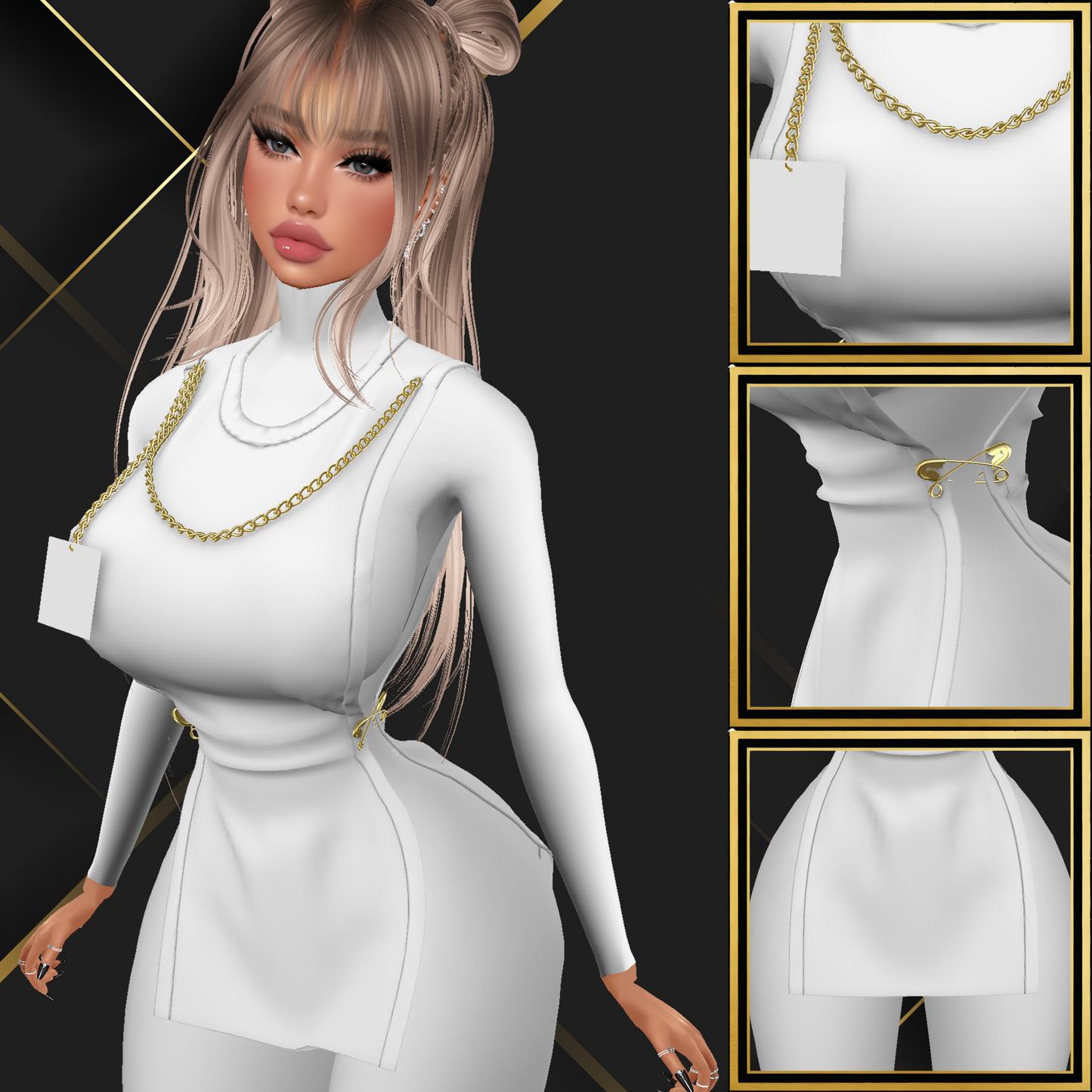 IMVU Chain Sexy Dress Mesh