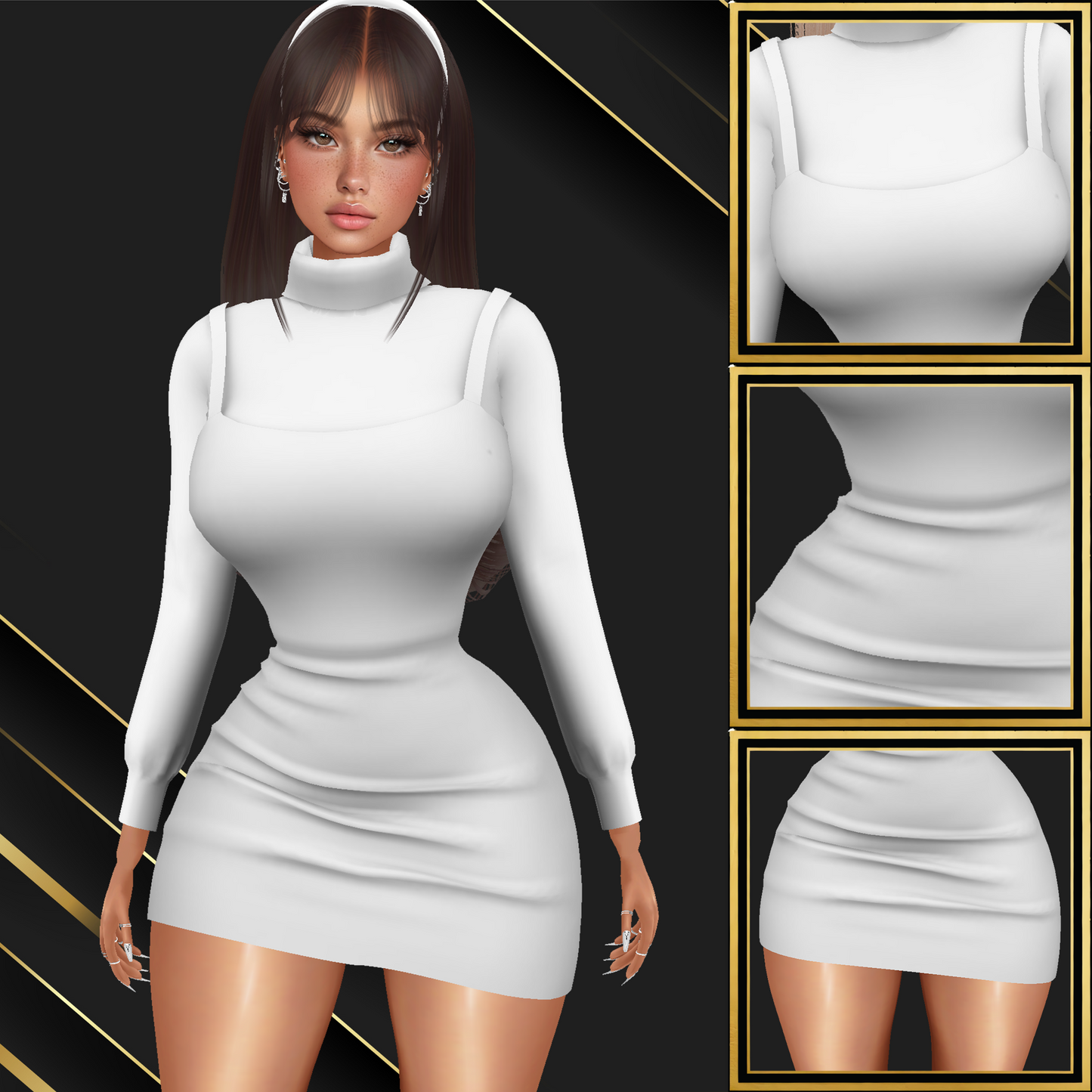 IMVU Sweater Dress Mesh