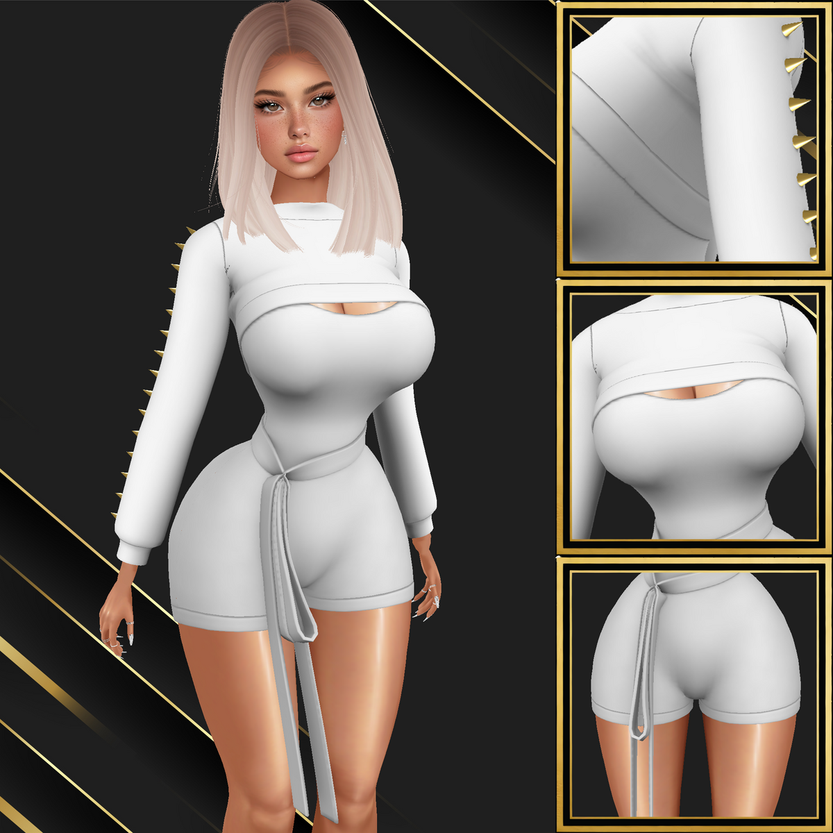 IMVU Sleek Romper Mesh