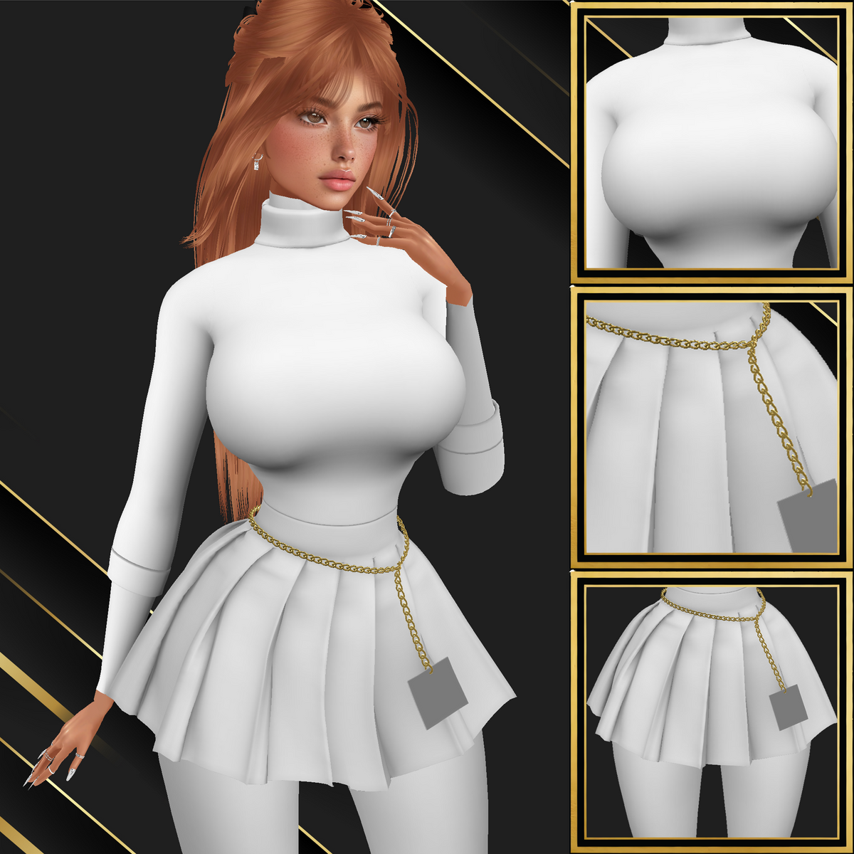 IMVU Lily Set Mesh