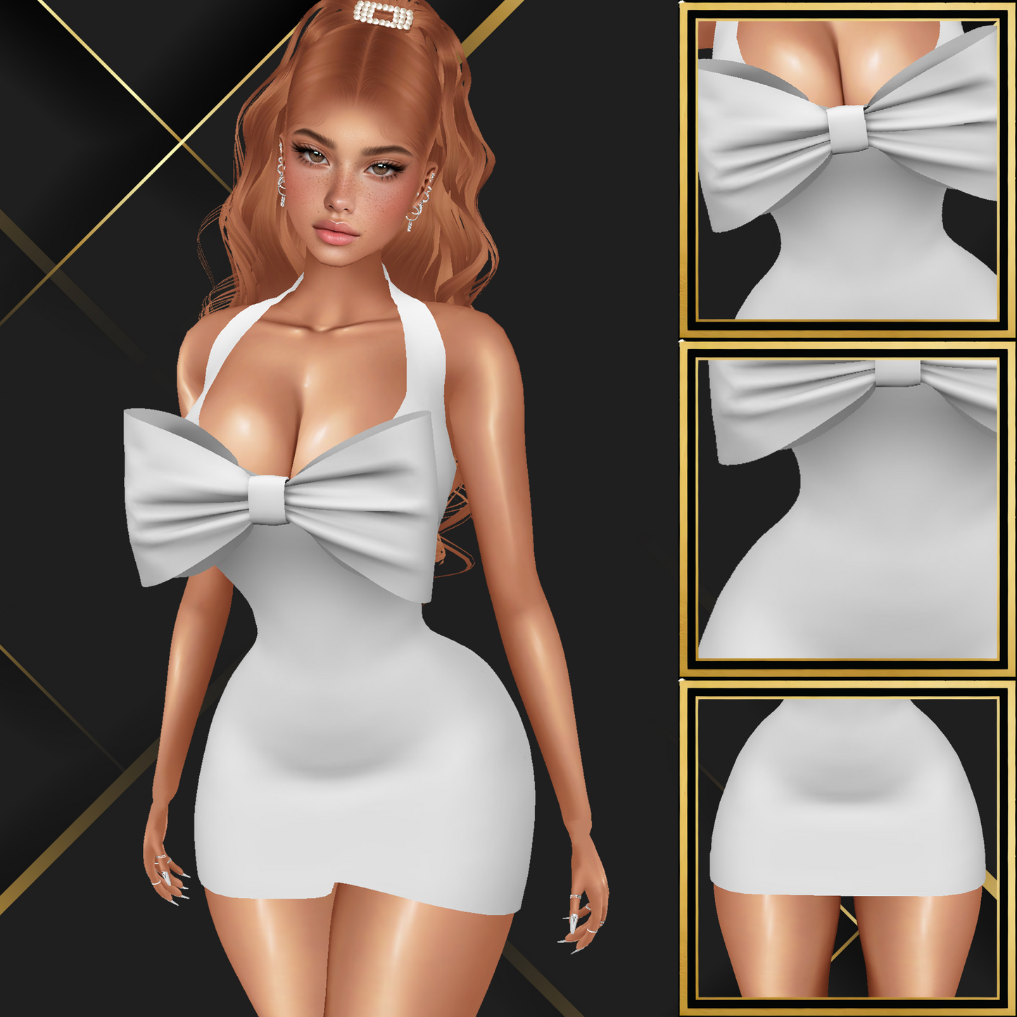 IMVU Bow Dress Mesh