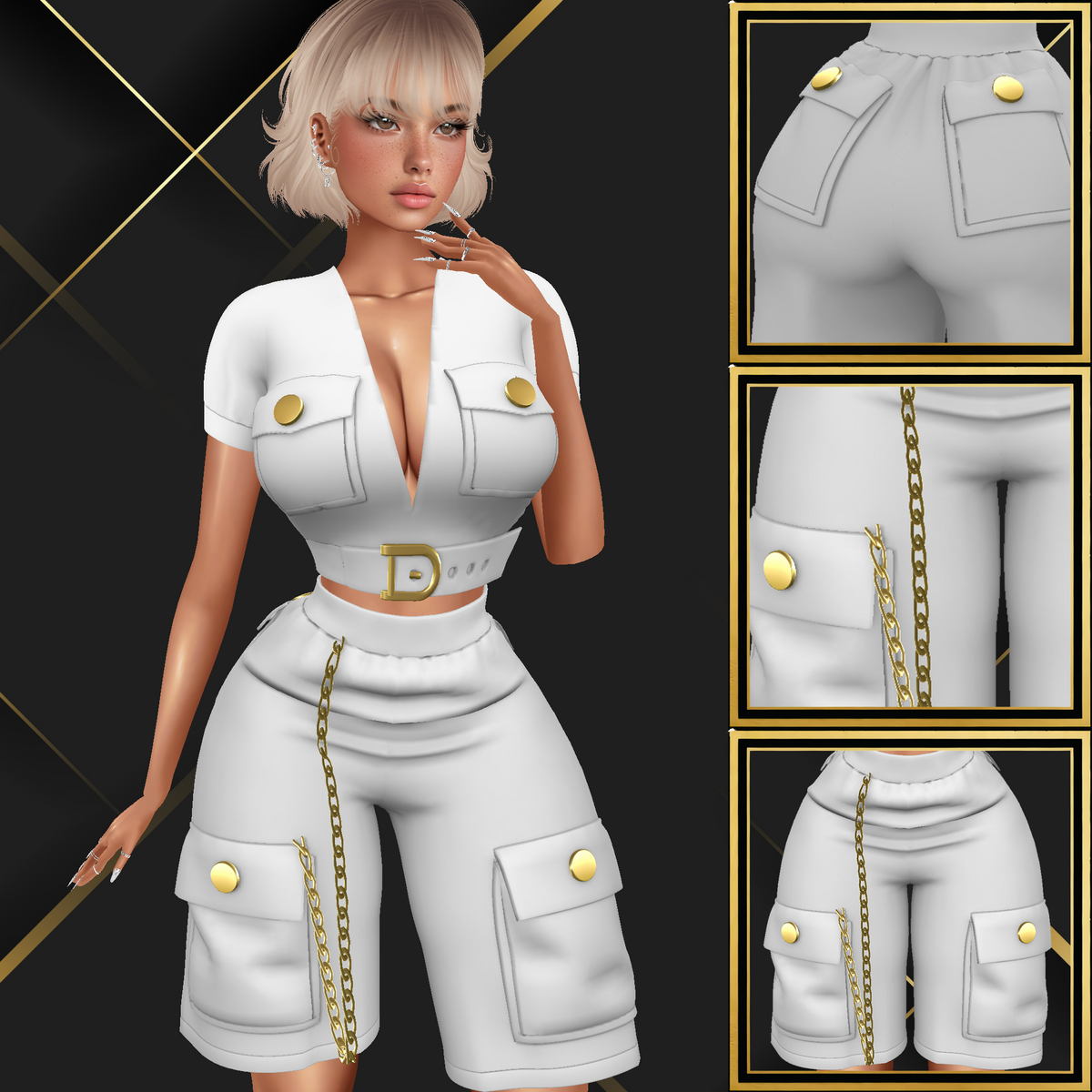 IMVU Sienna Shorts Mesh