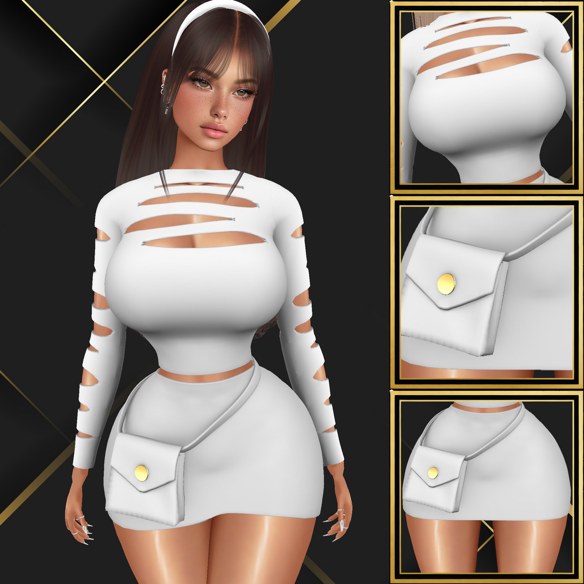 IMVU Cutout Line Set Mesh
