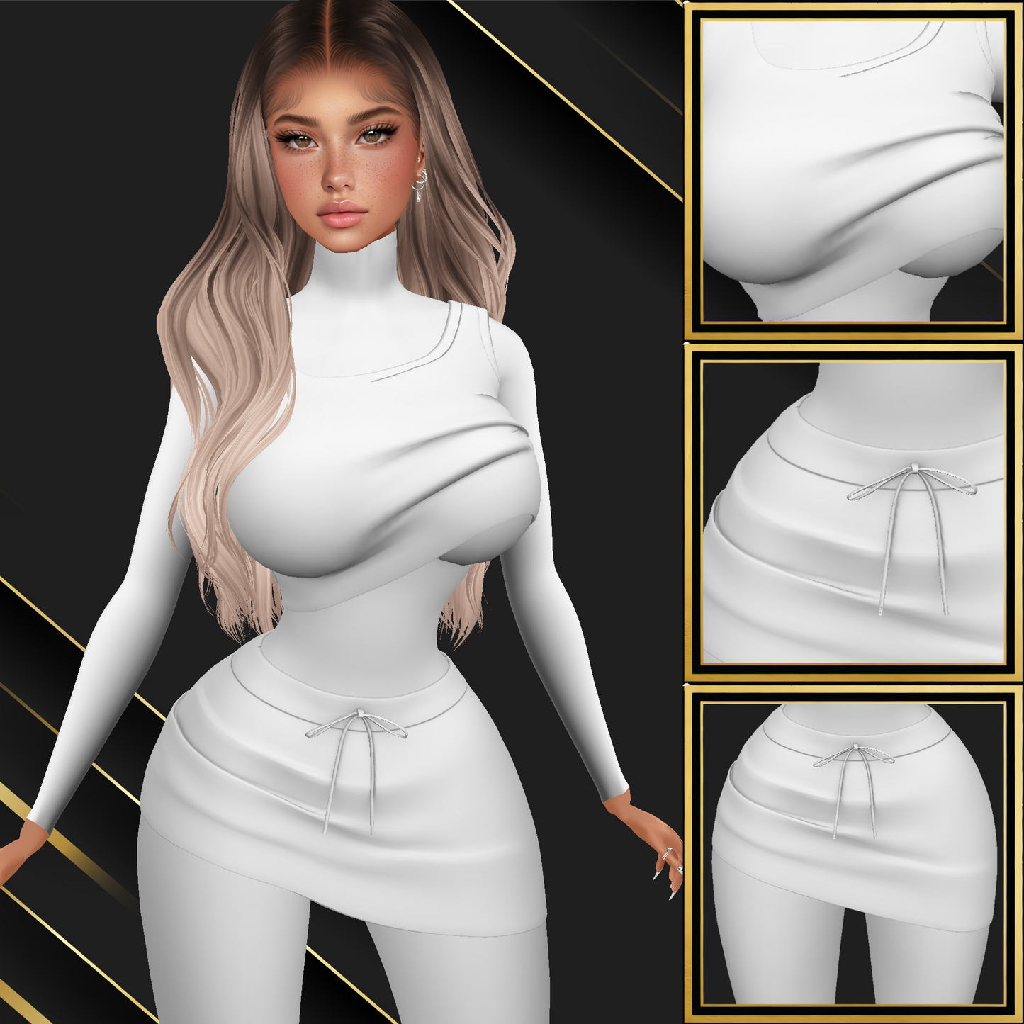 IMVU Mona Set Mesh