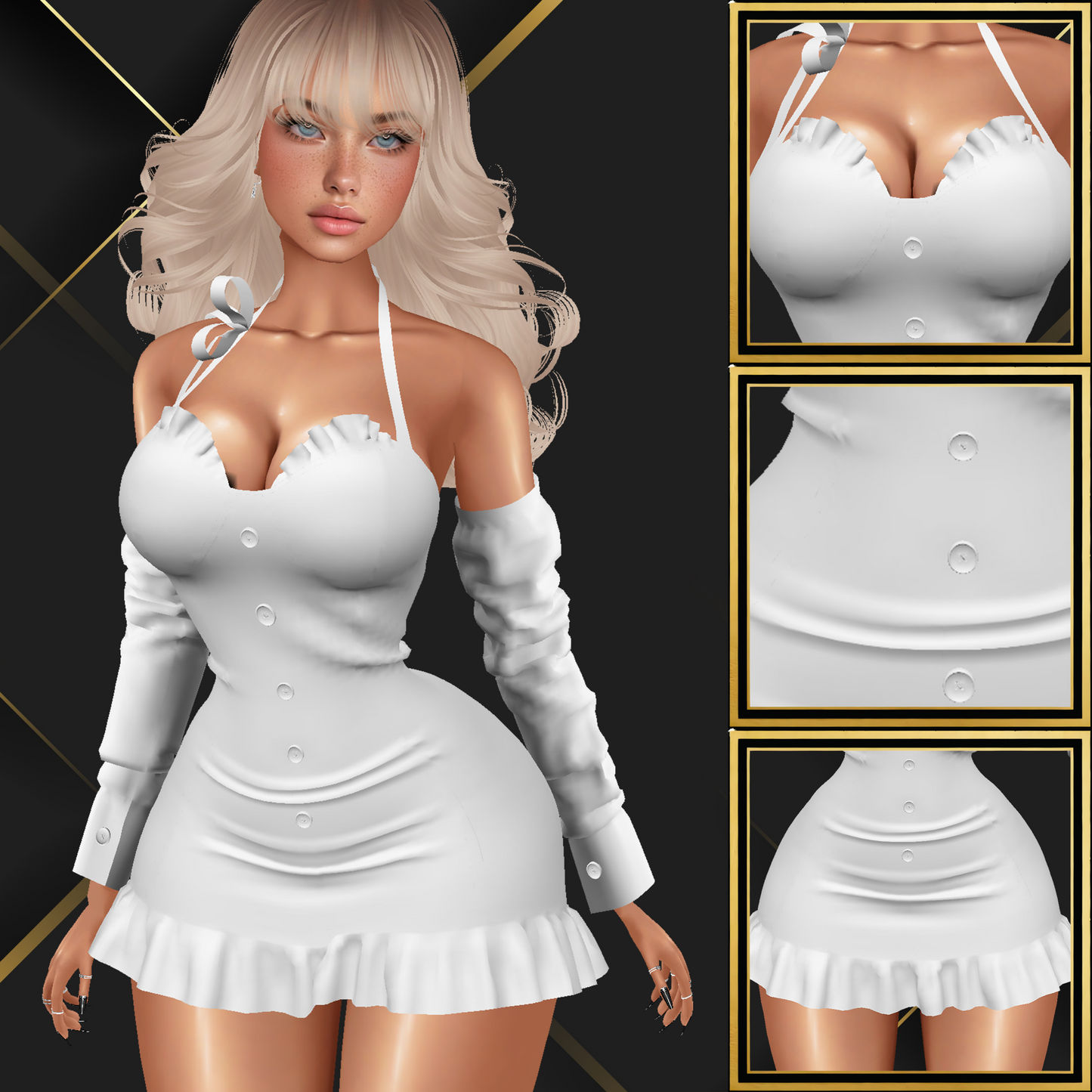 IMVU Ash Dress Mesh