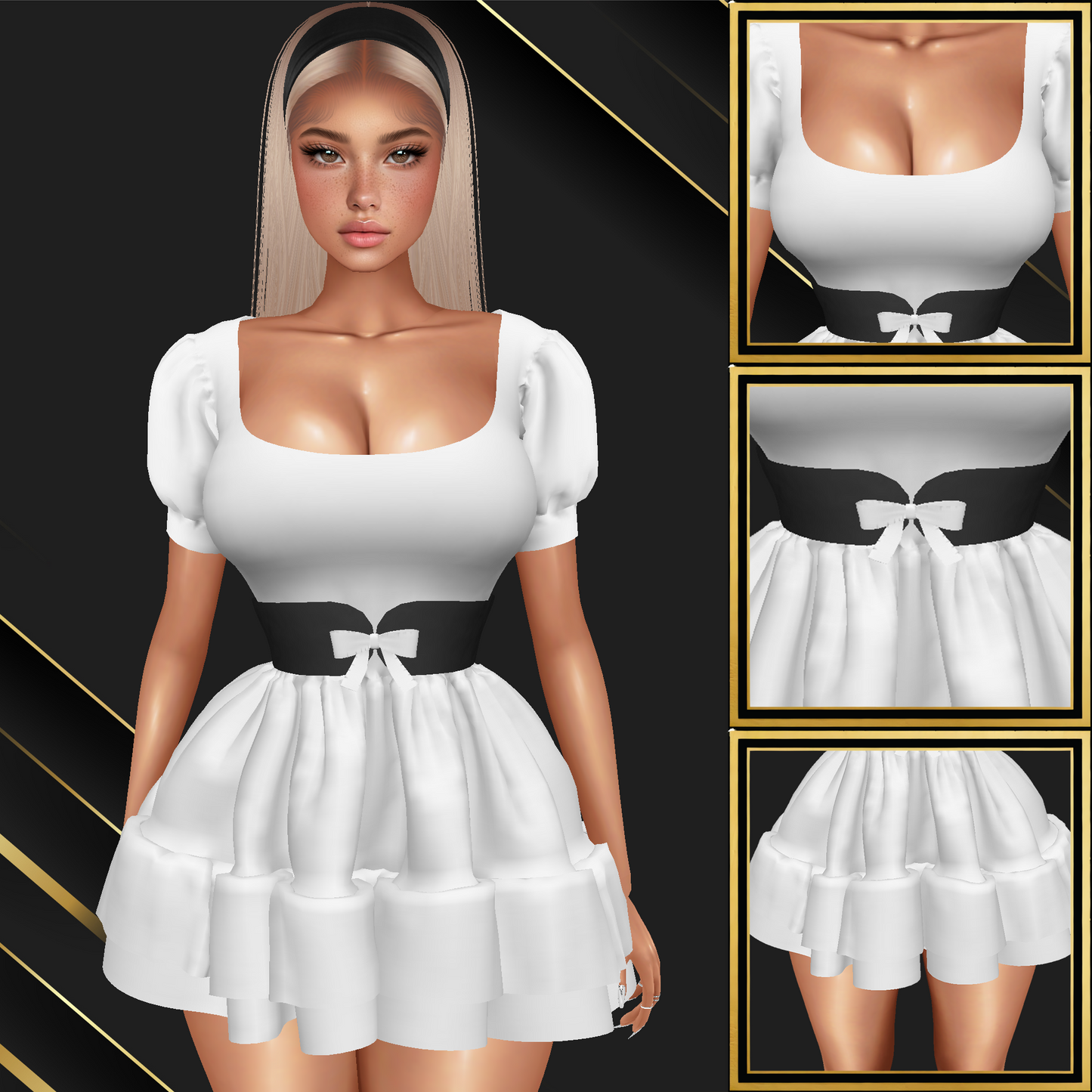 IMVU Dress W/Belt Mesh