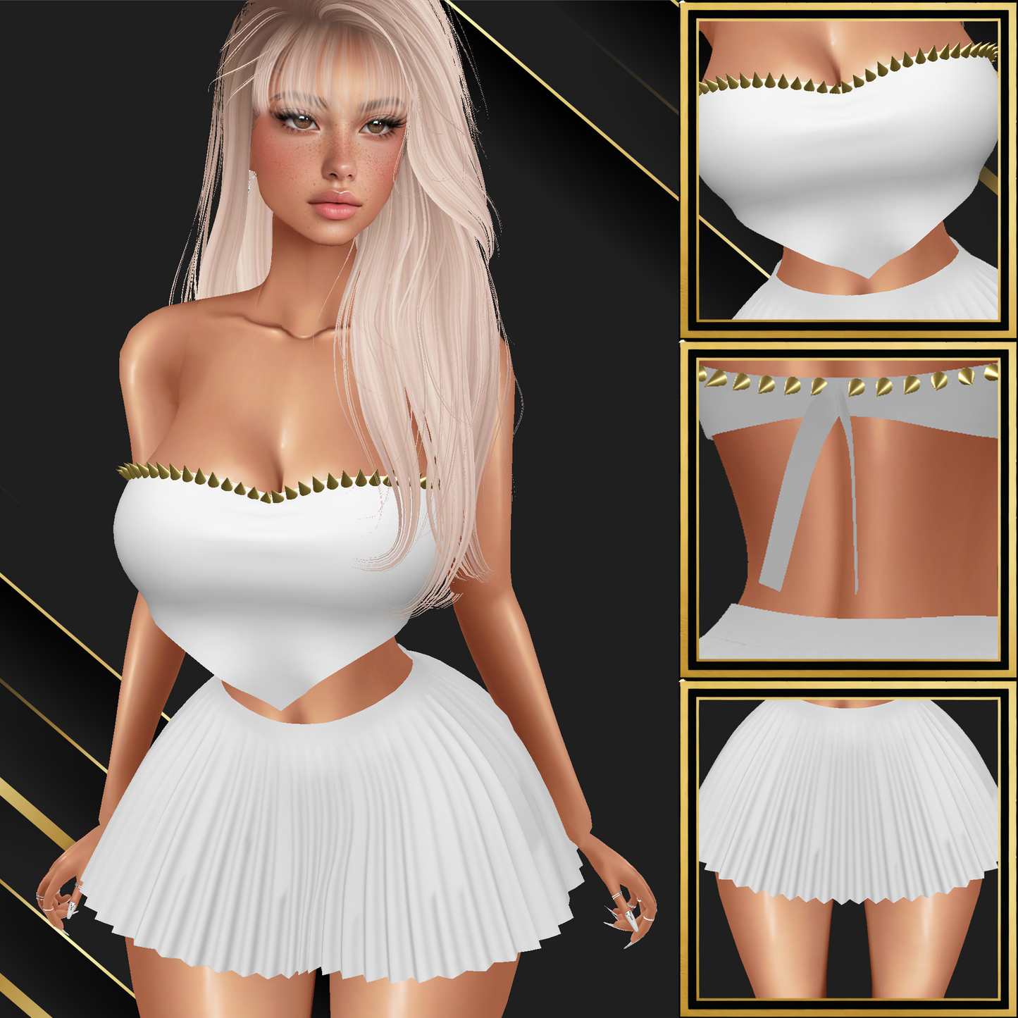 IMVU Bandana With Skirt Mesh