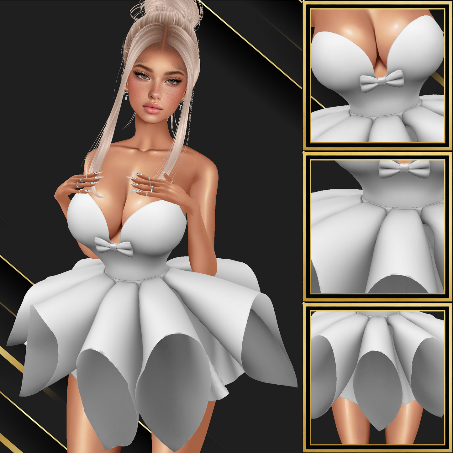 IMVU Blossom Babe Dress Mesh