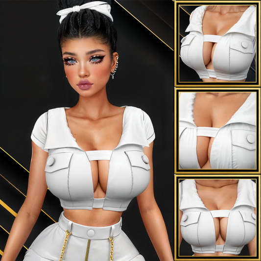 IMVU Open Crop Top Mesh