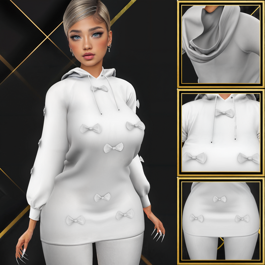 IMVU Bows Hoodie Mesh