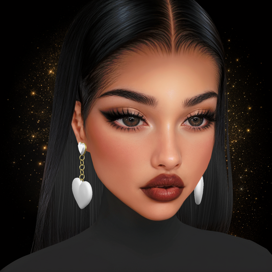 IMVU Heart Earrings Mesh