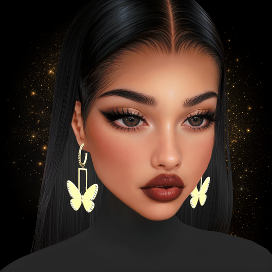 IMVU Butterfly Earrings V8 Mesh