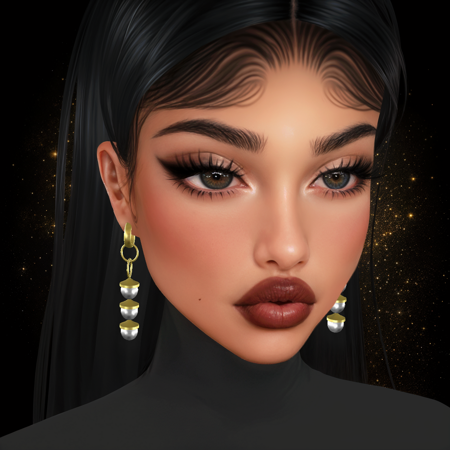 IMVU Pearl Earrings V2 Mesh