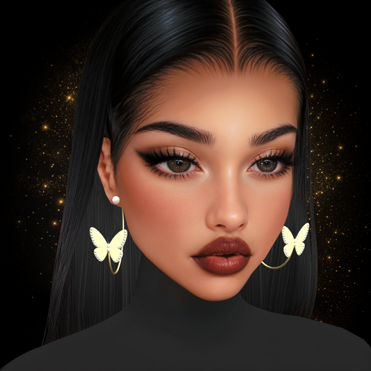 IMVU Butterfly Earrings S-V3 Mesh