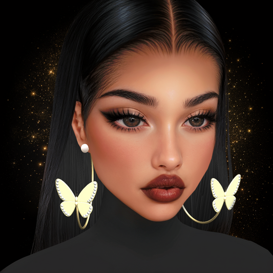 IMVU Butterfly Earrings L-V3 Mesh