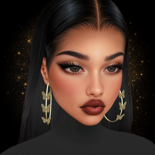 IMVU Butterfly Earrings V2 Mesh
