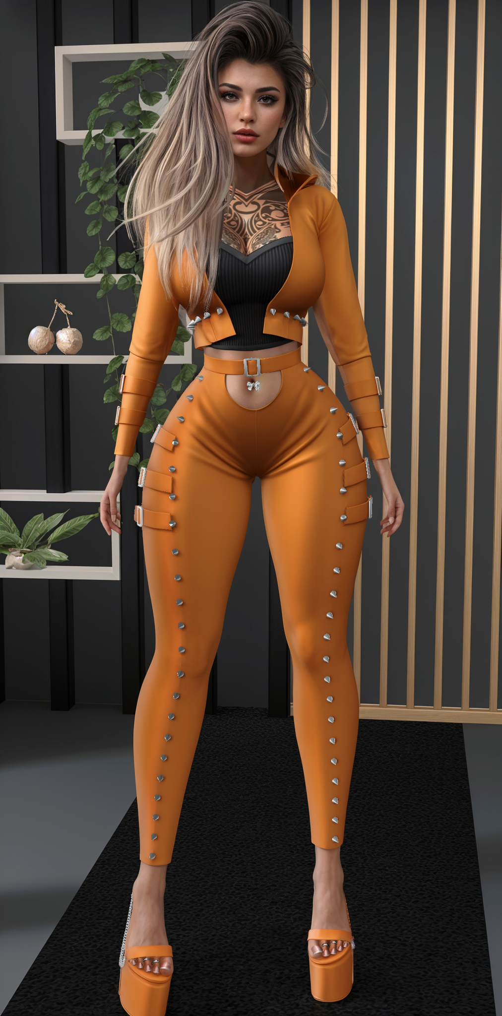 IMVU Rebel Stud Top Texture