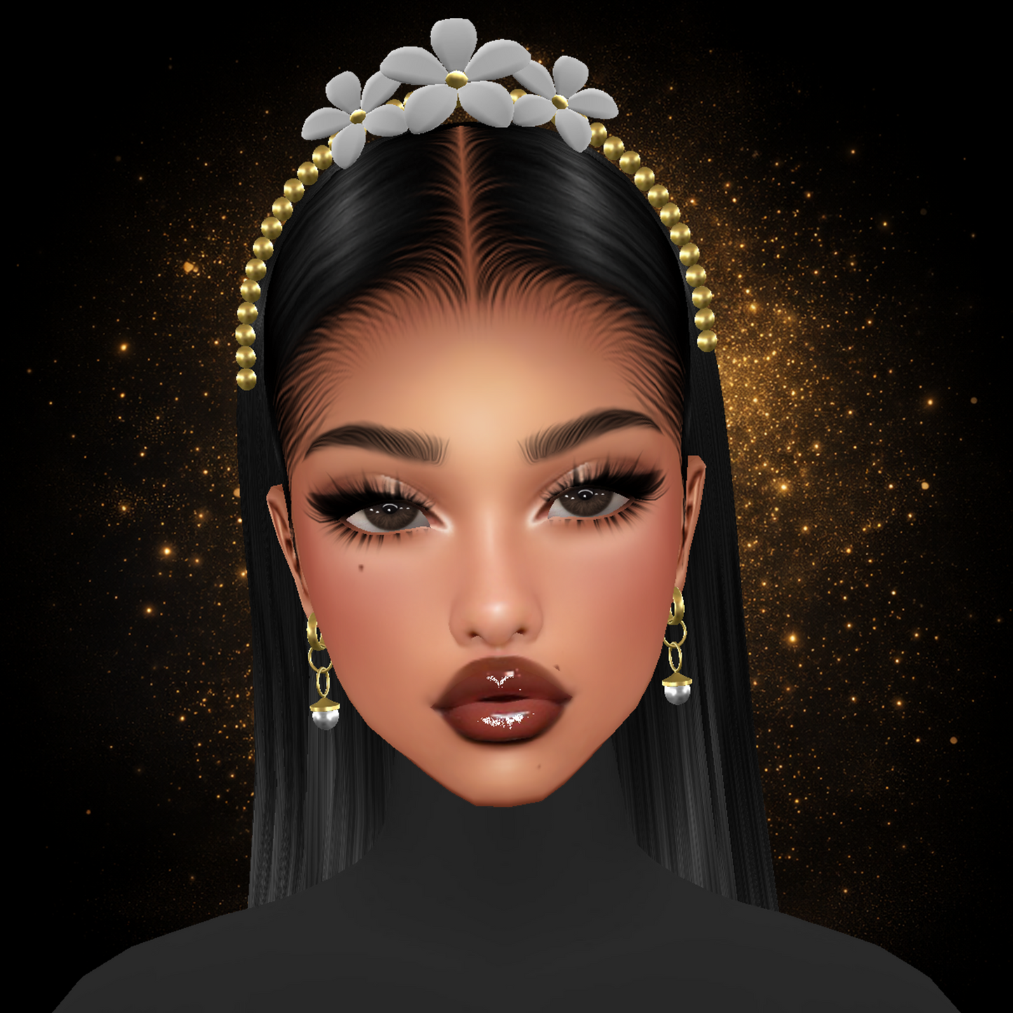 IMVU Pearls Headband V4 Mesh