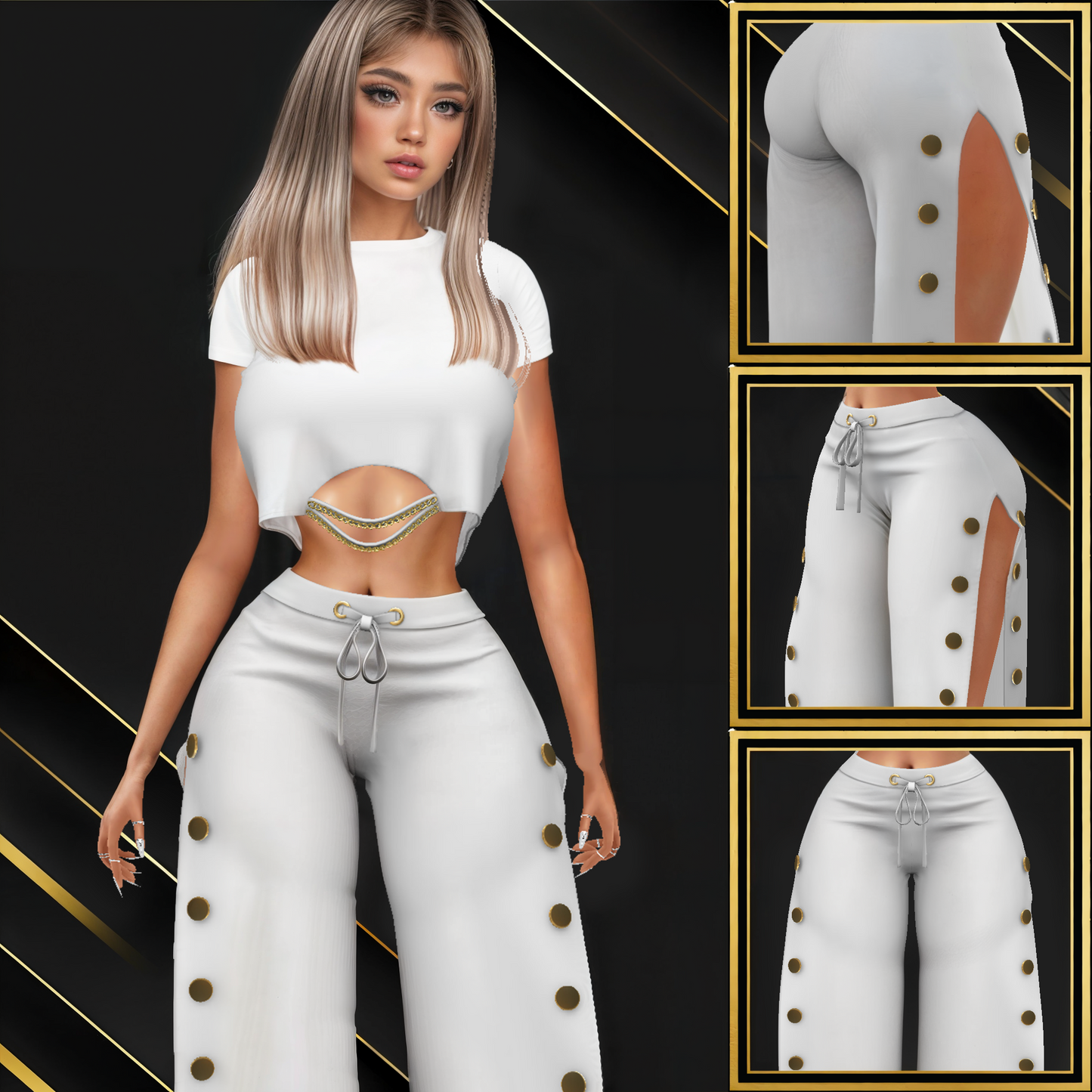 IMVU Baggy Open Pants Mesh