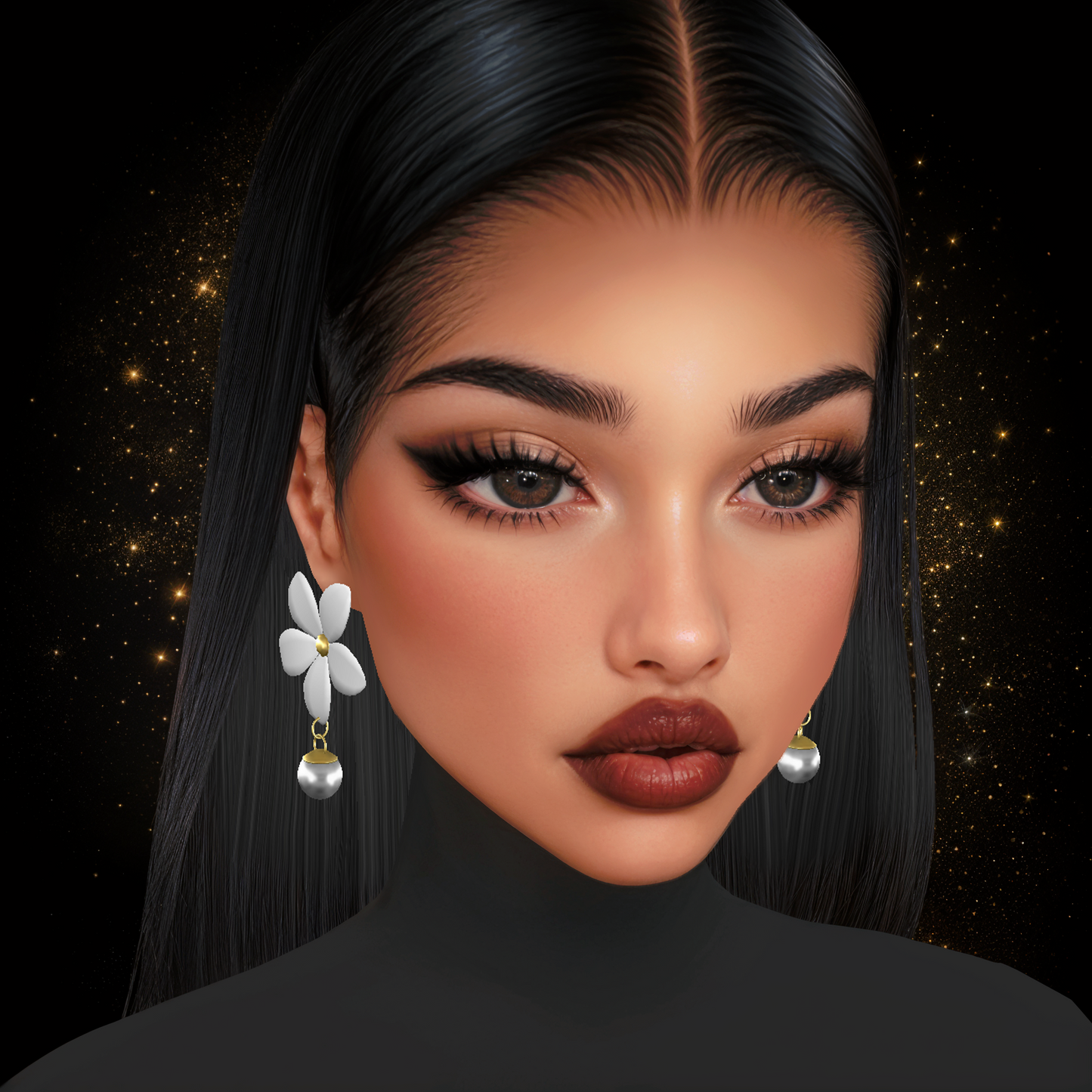 IMVU Flower Earrings V7 Mesh