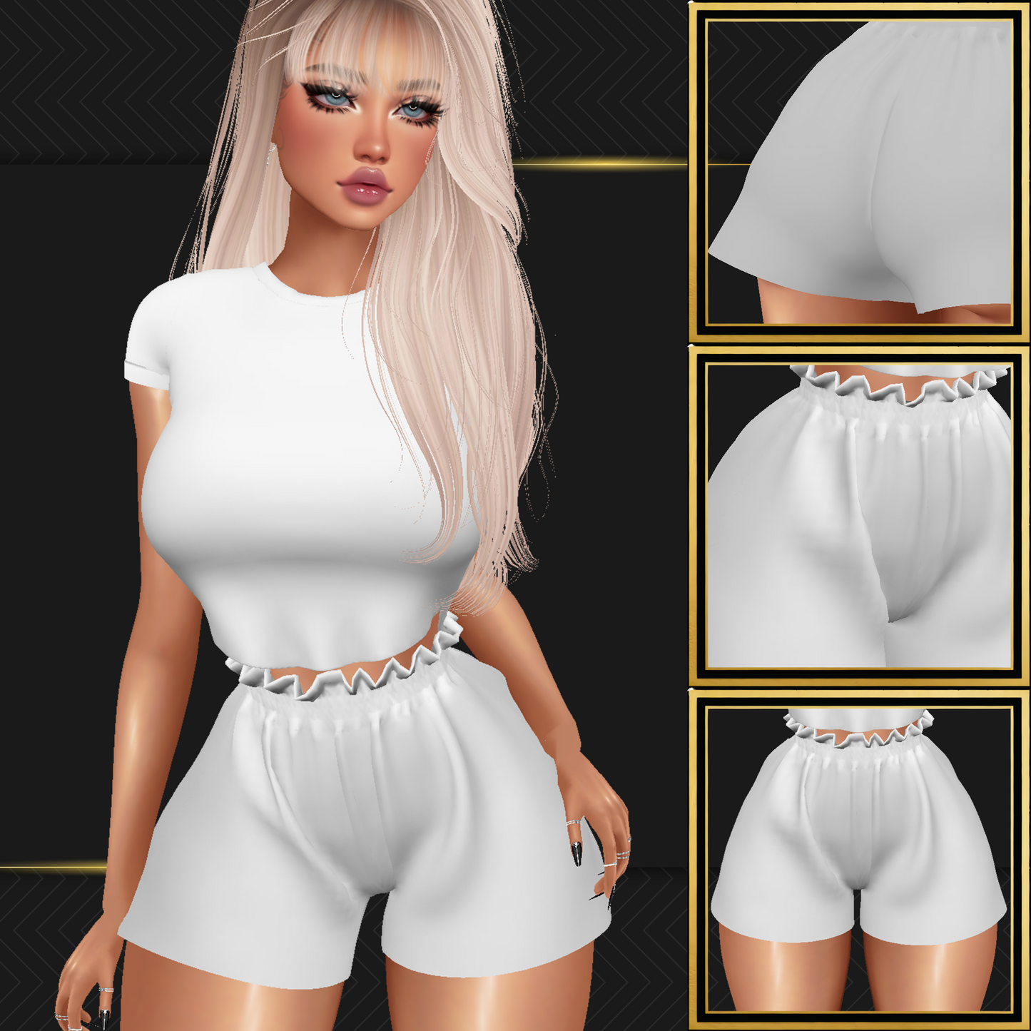 IMVU Ivone Shorts Mesh