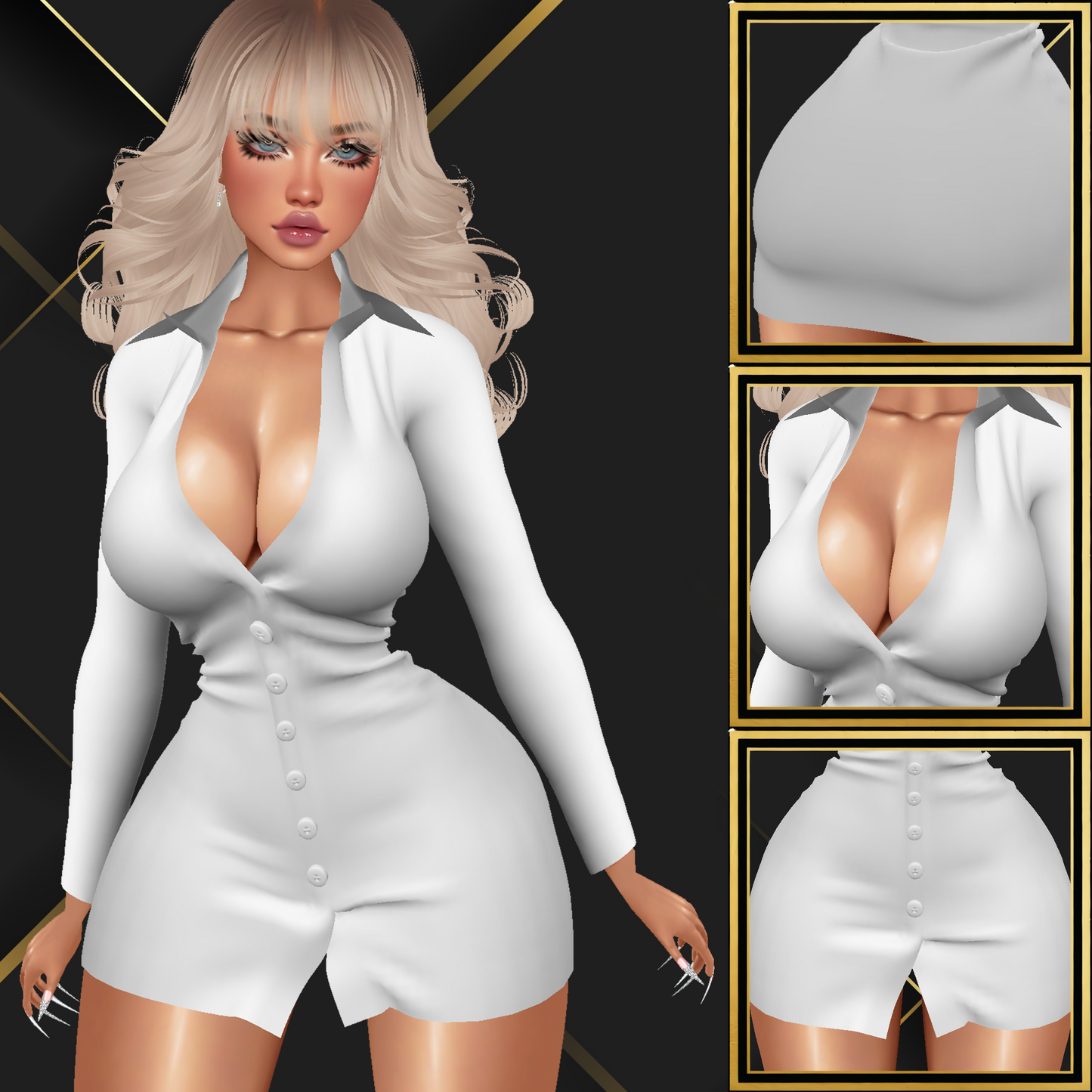IMVU Unbutton Me Mesh