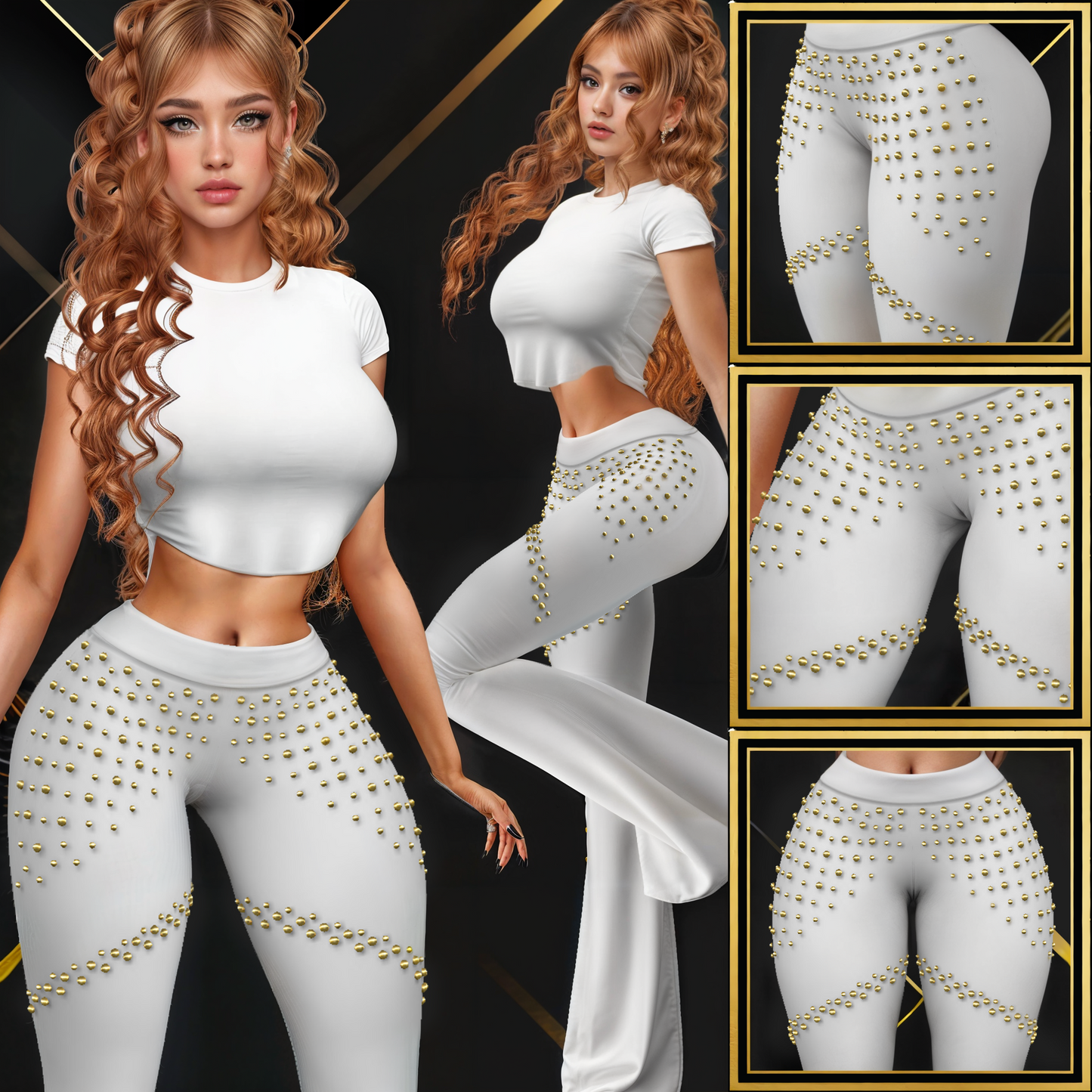 IMVU Flared Peral Pants Mesh