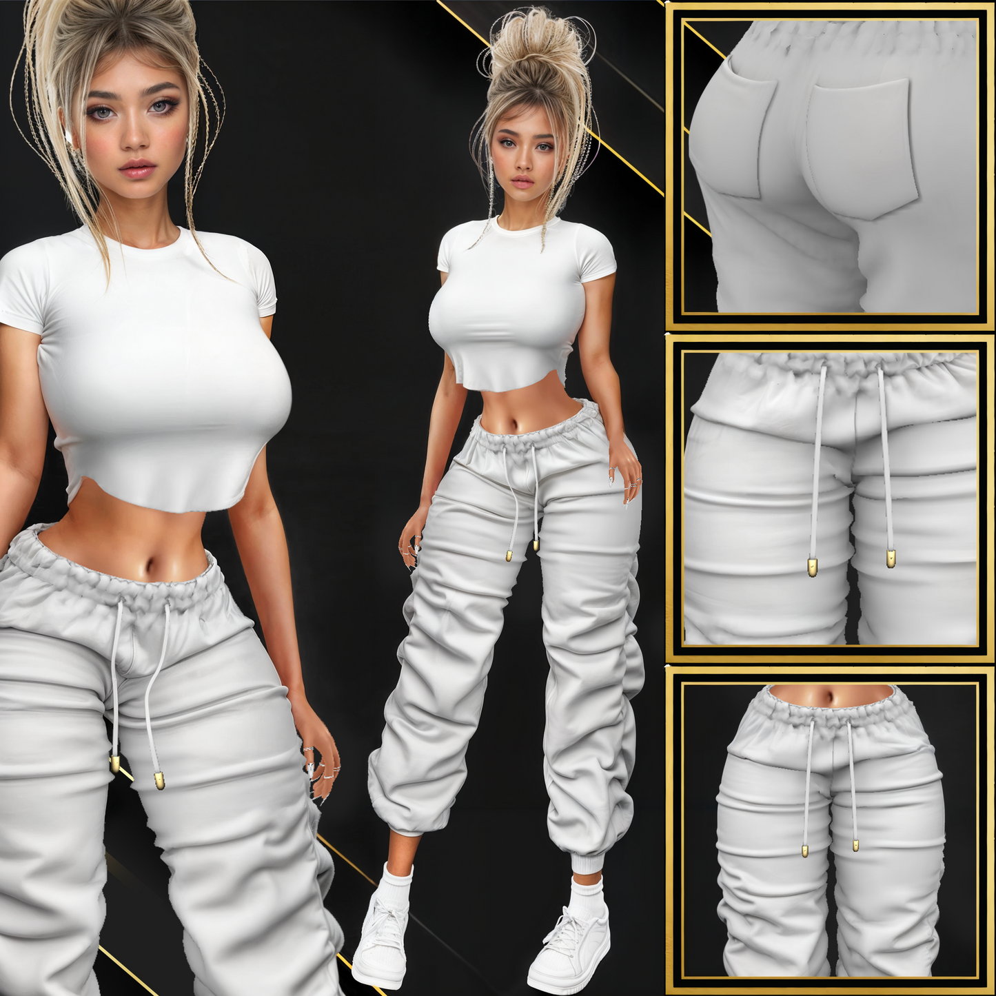IMVU Sweatpants V2 Mesh