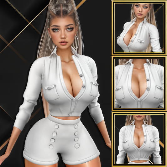 IMVU Cascade Blouse Mesh