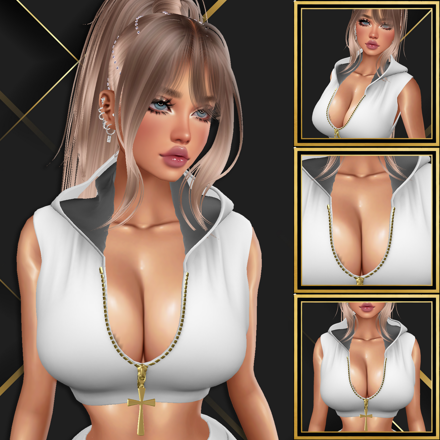 IMVU H. Mini Vest Mesh