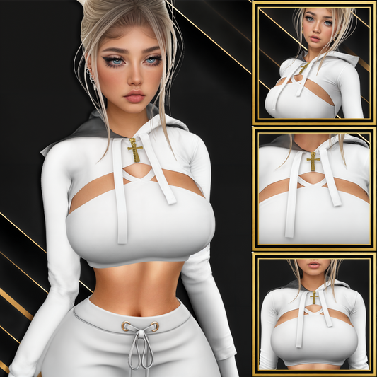 IMVU Stride Crop Top Mesh