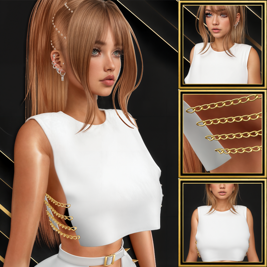 IMVU Mesh Top With Chains