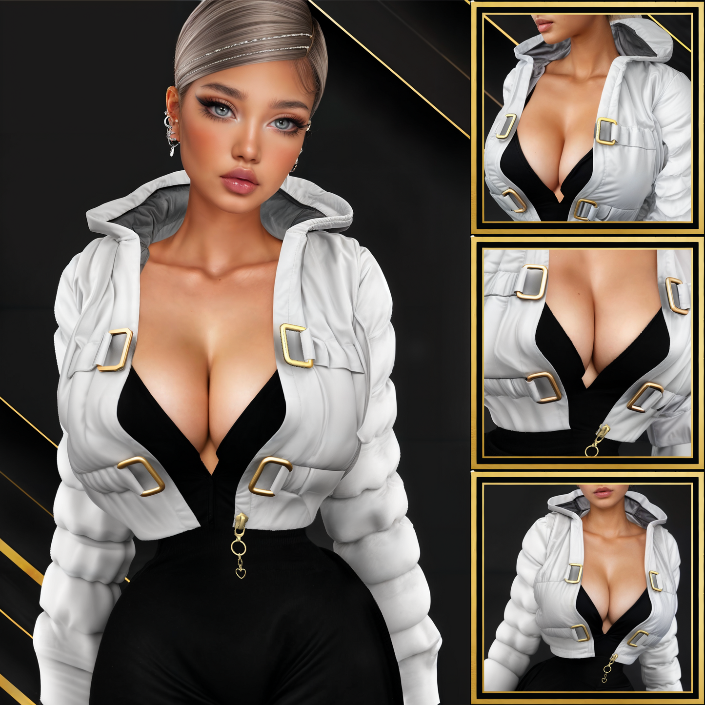 IMVU Layered Jacket Mesh