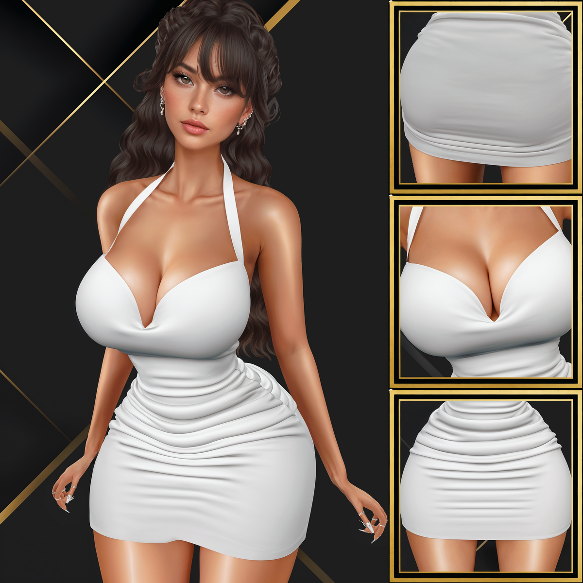 IMVU Sexy Mini Dress Mesh